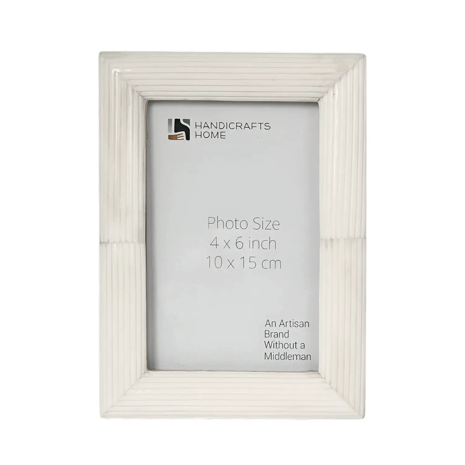Picture Frame Hand-Carved Collection Bone Inlay White – 3 Sizes