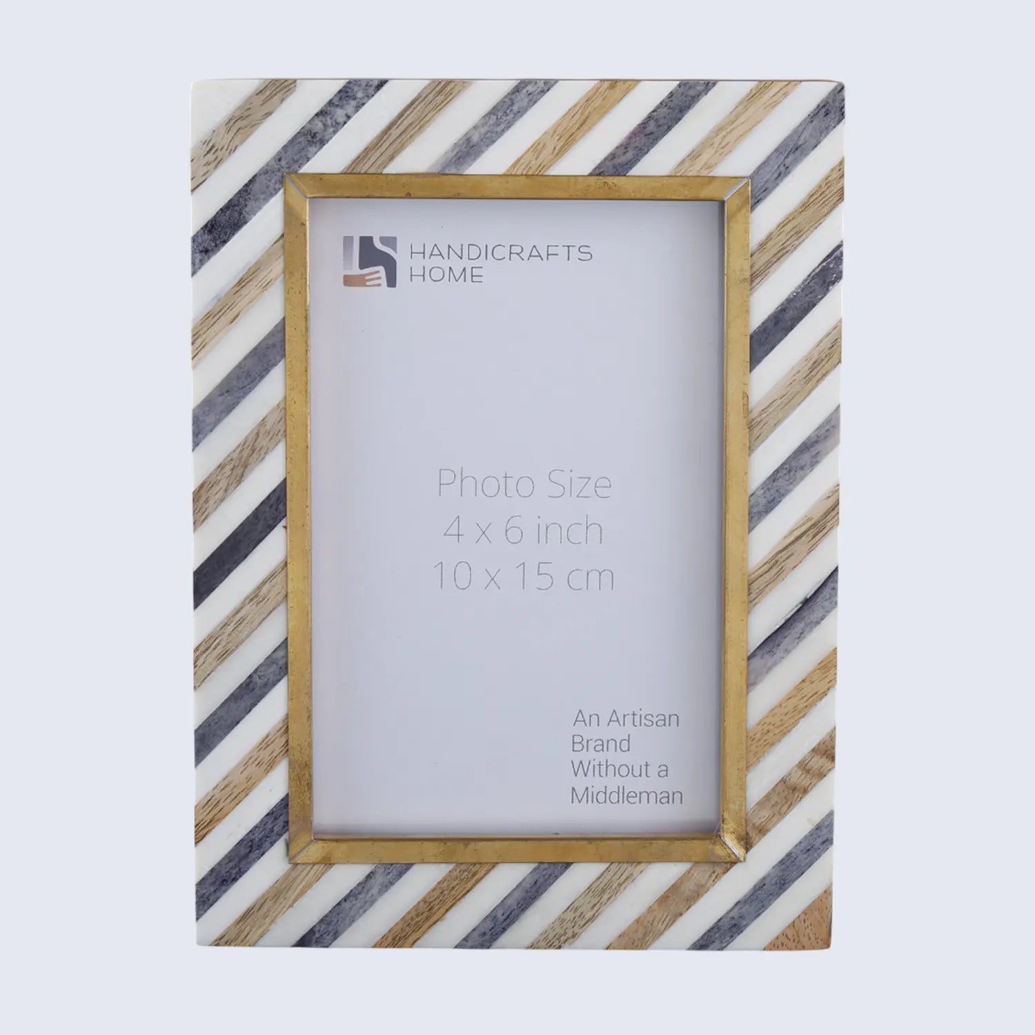 Bone Brass Inlay Picture Photo Frame 4x6 5x7 Tabletop Wall