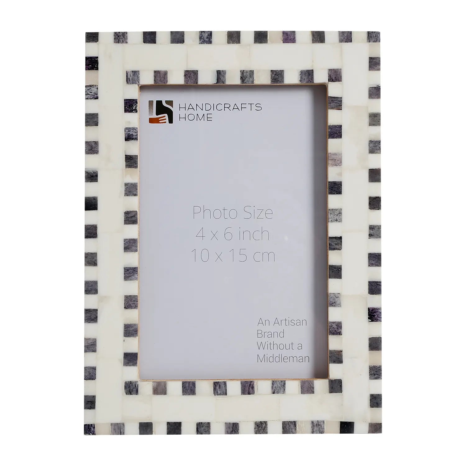 Grey White Bone Inlay Picture Photo Frame size 4x6 & 5x7