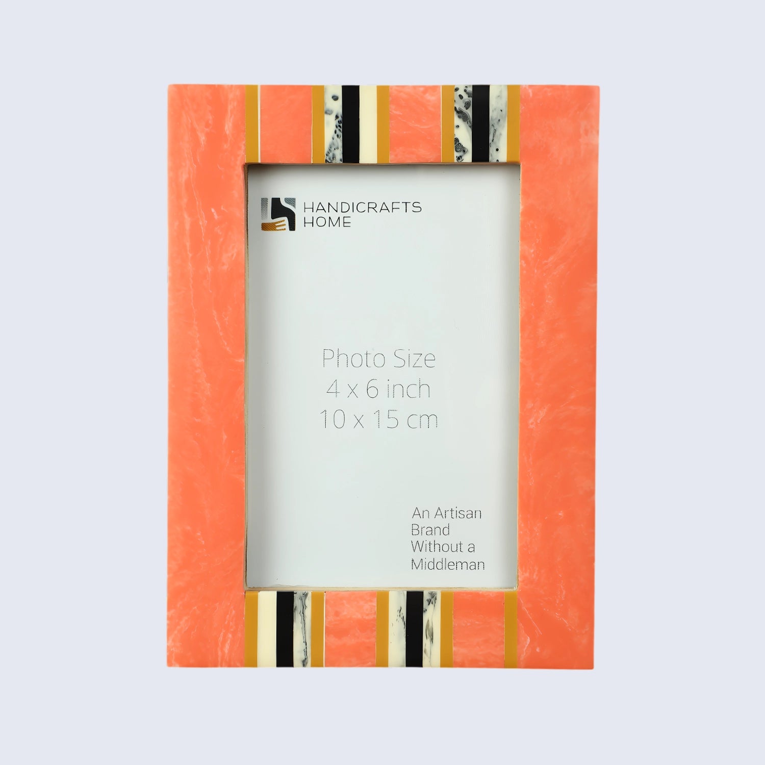 Picture Frame Ink Marble Collection Resin Inlay Peach – 4x6 & 5x7"