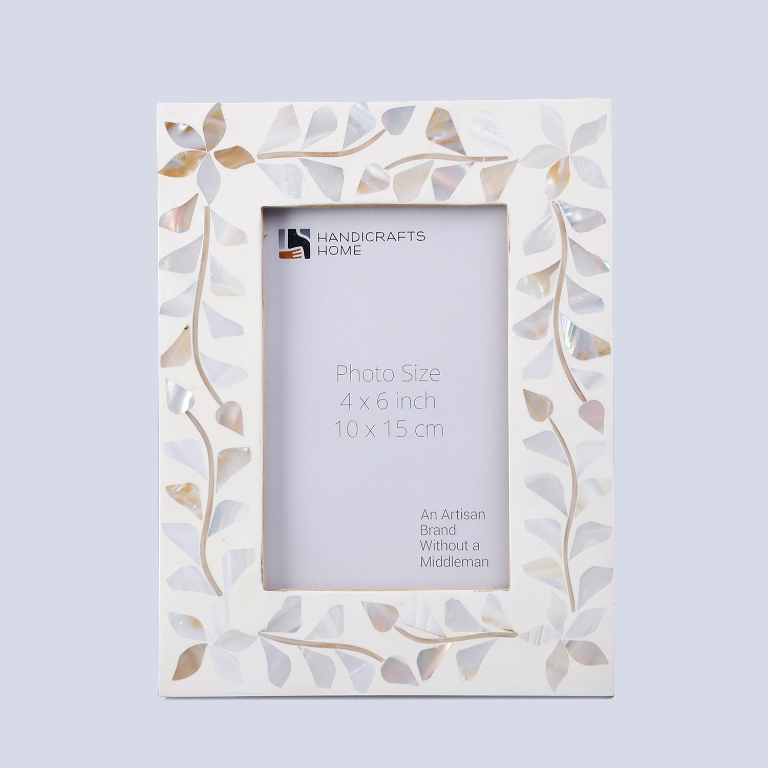 Picture Frame Alhambra Blanca Collection Mother of Pearl & Resin Inlay White – 4x6