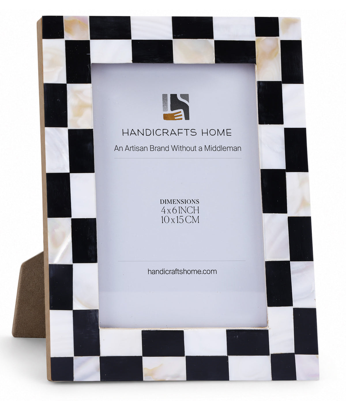 Checkerboard Mother of Pearl & Resin Picture Frames | 4x6 & 5x7