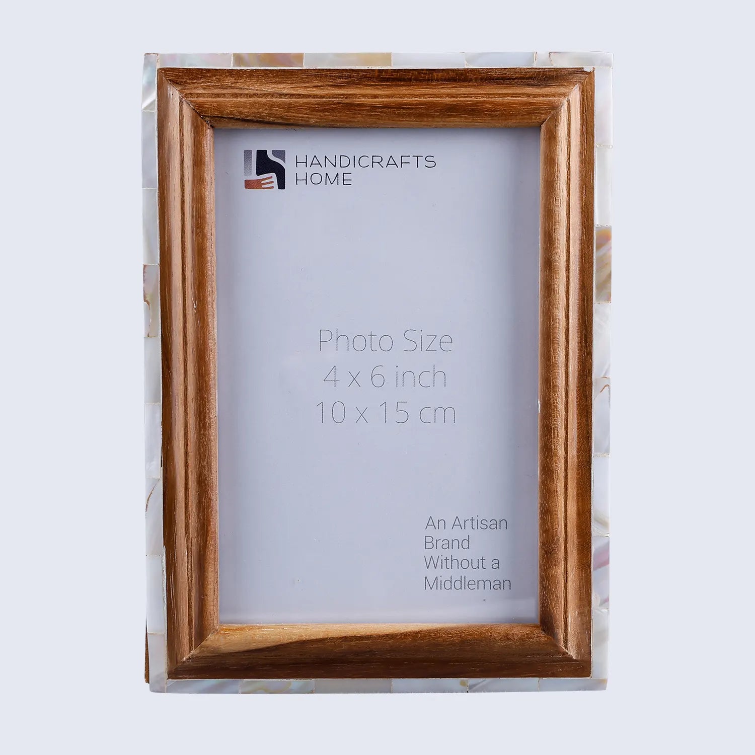 Picture Frame Classic Collection Mother of Pearl & Wood Inlay White & Black – 4x6"