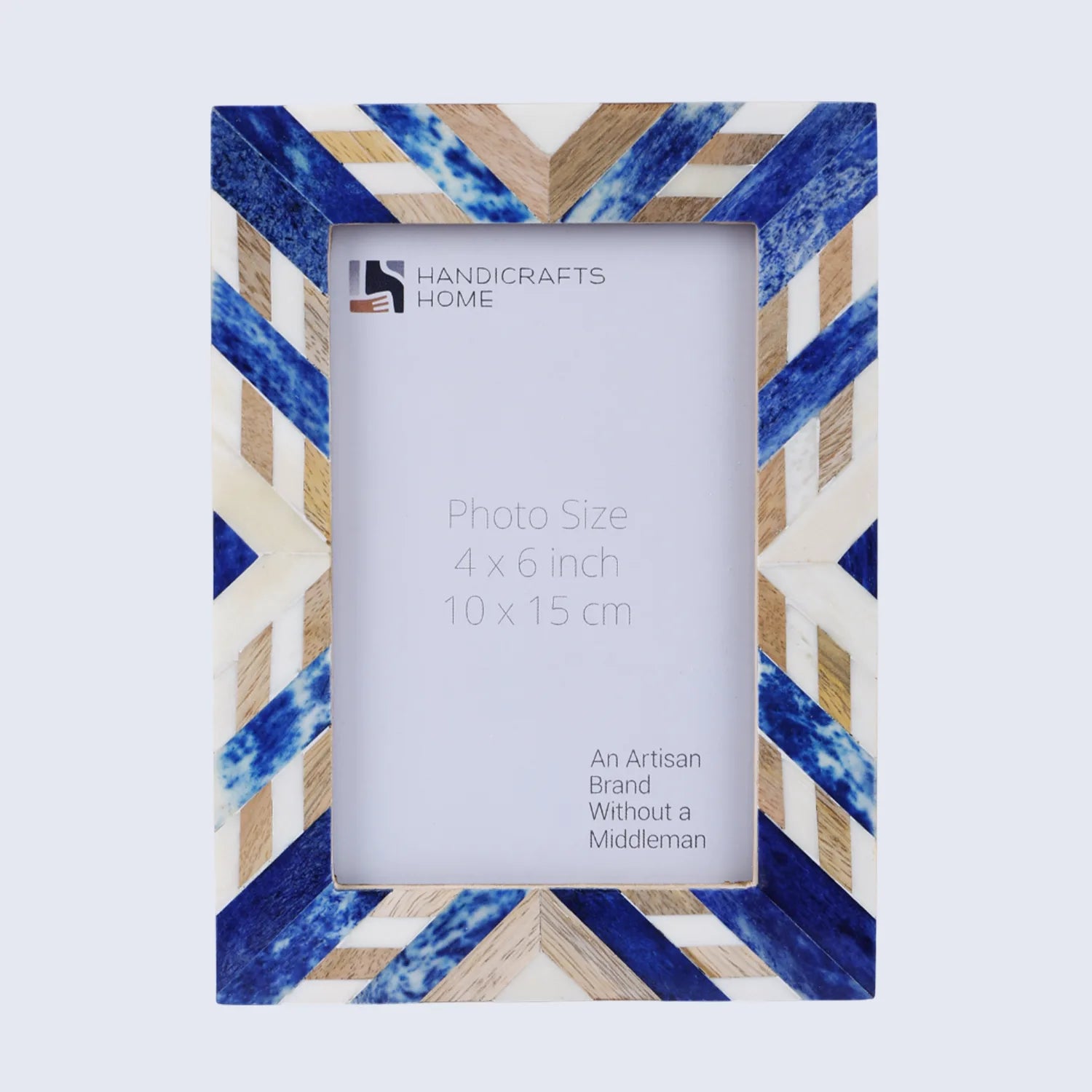 Picture Frame Hypno Azure Collection - Blue & Brown, 4x6, 5x7