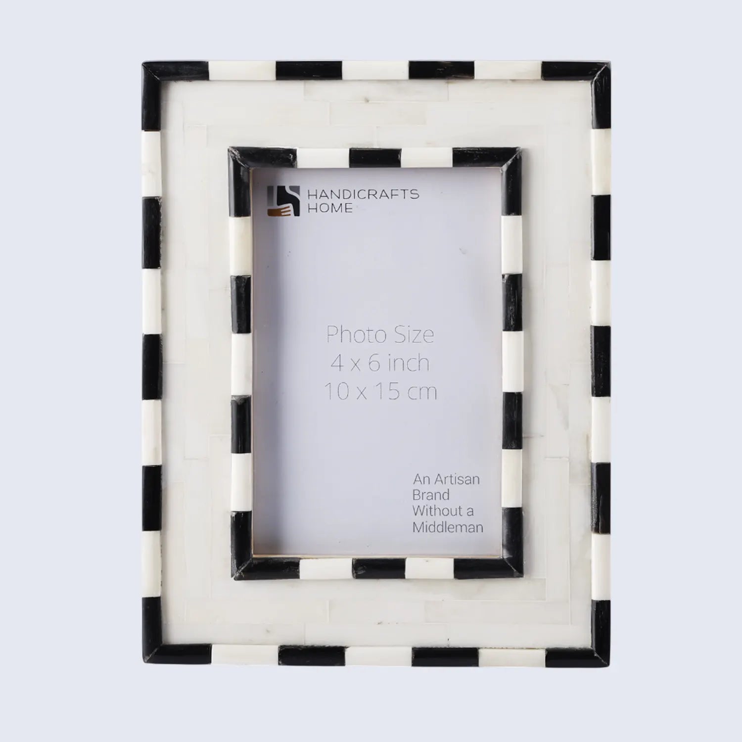 Picture Frame Mosaic Art Inspired Collection Wood & Resin Inlay Black 4x6 & 5x7"