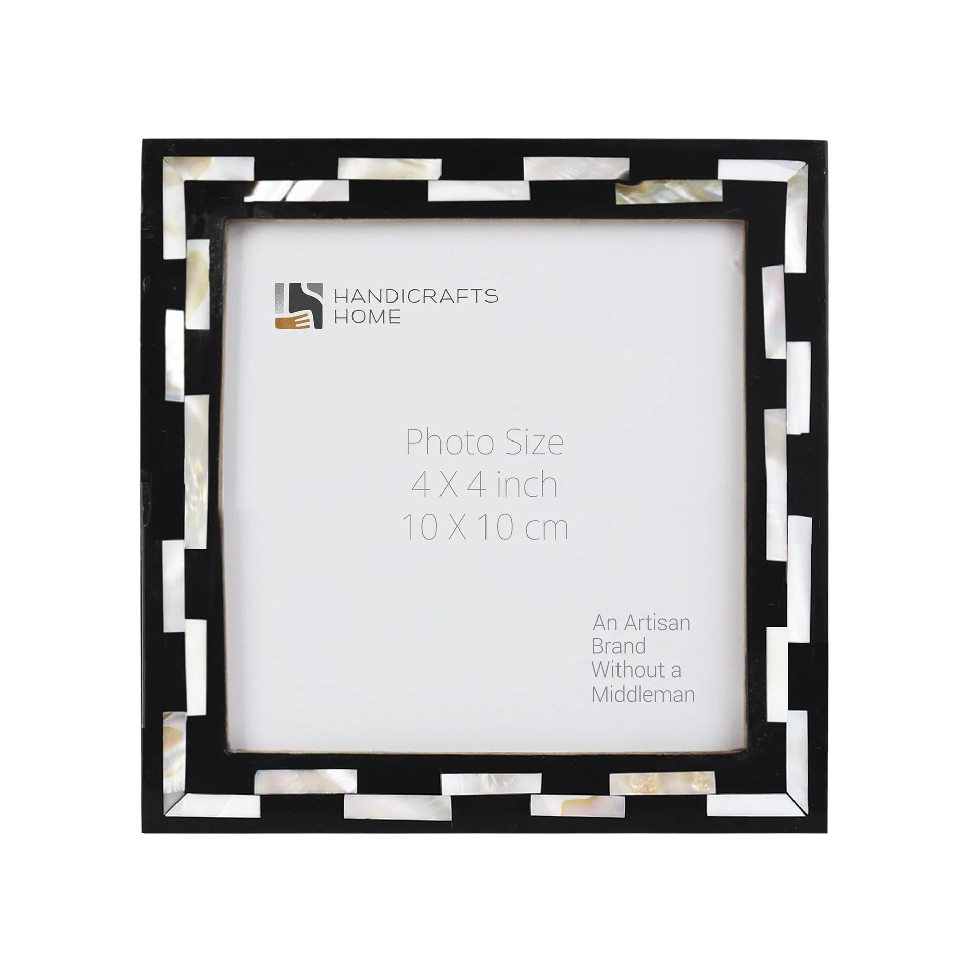 Baby Picture Frame Pearlescent Tiptoe Mother of Pearl & Resin Collection, 4" x 4"