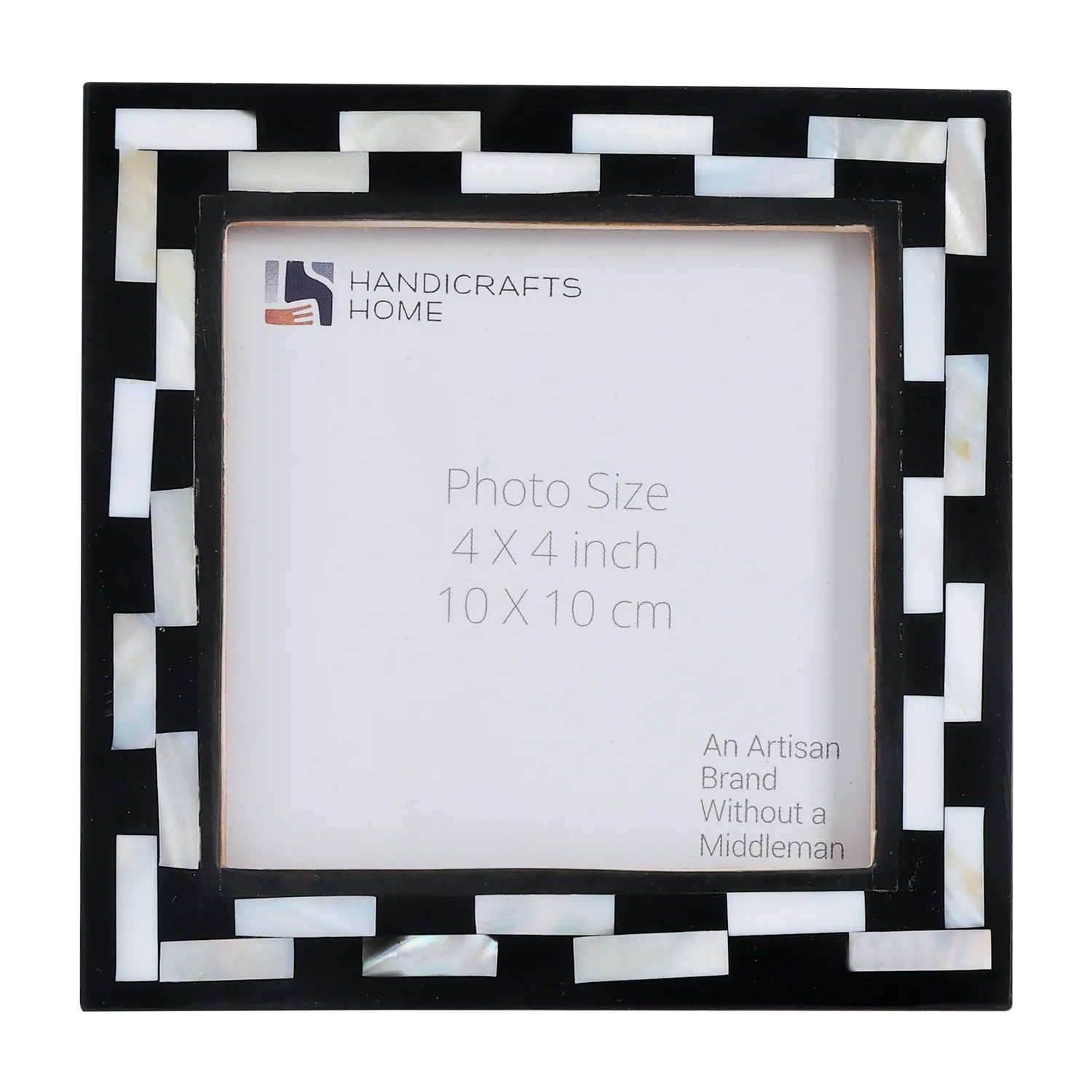 Pearlescent MOP & Resin Picture Frame | Black 4x4 Square