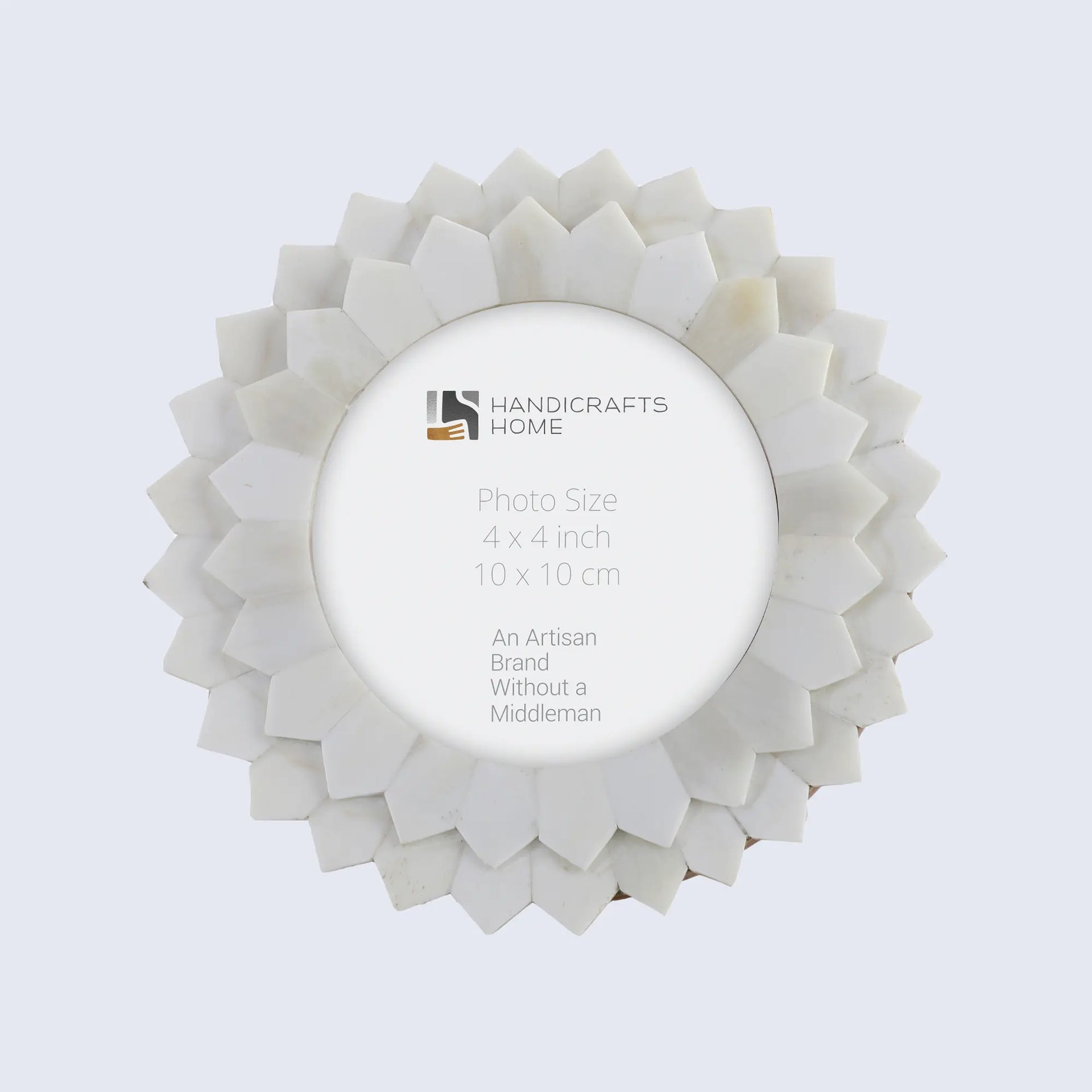 Baby Round Picture Frame Scalloped Radiance Collection - 4" x 4"