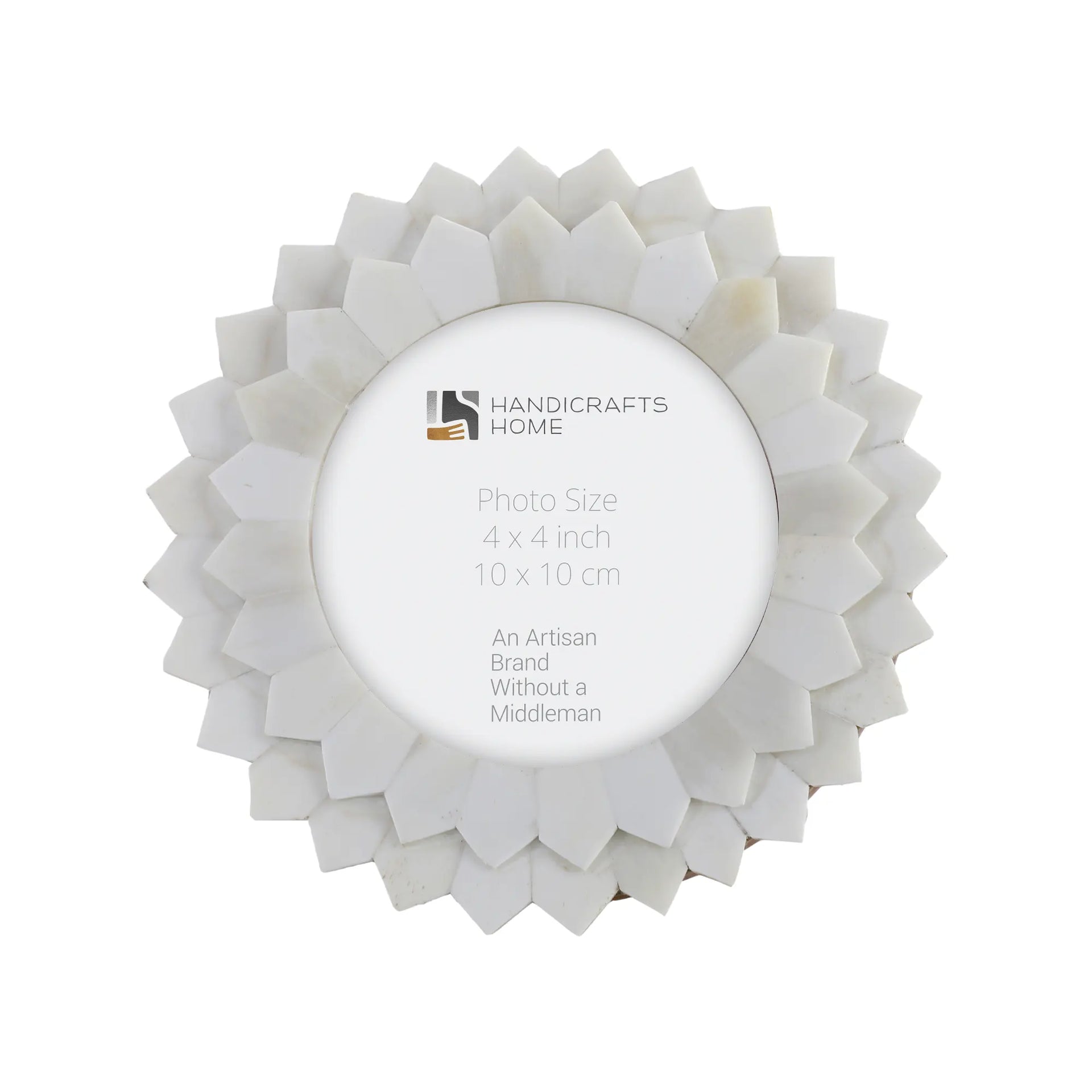 Baby Round Picture Frame Scalloped Radiance Collection - 4" x 4"