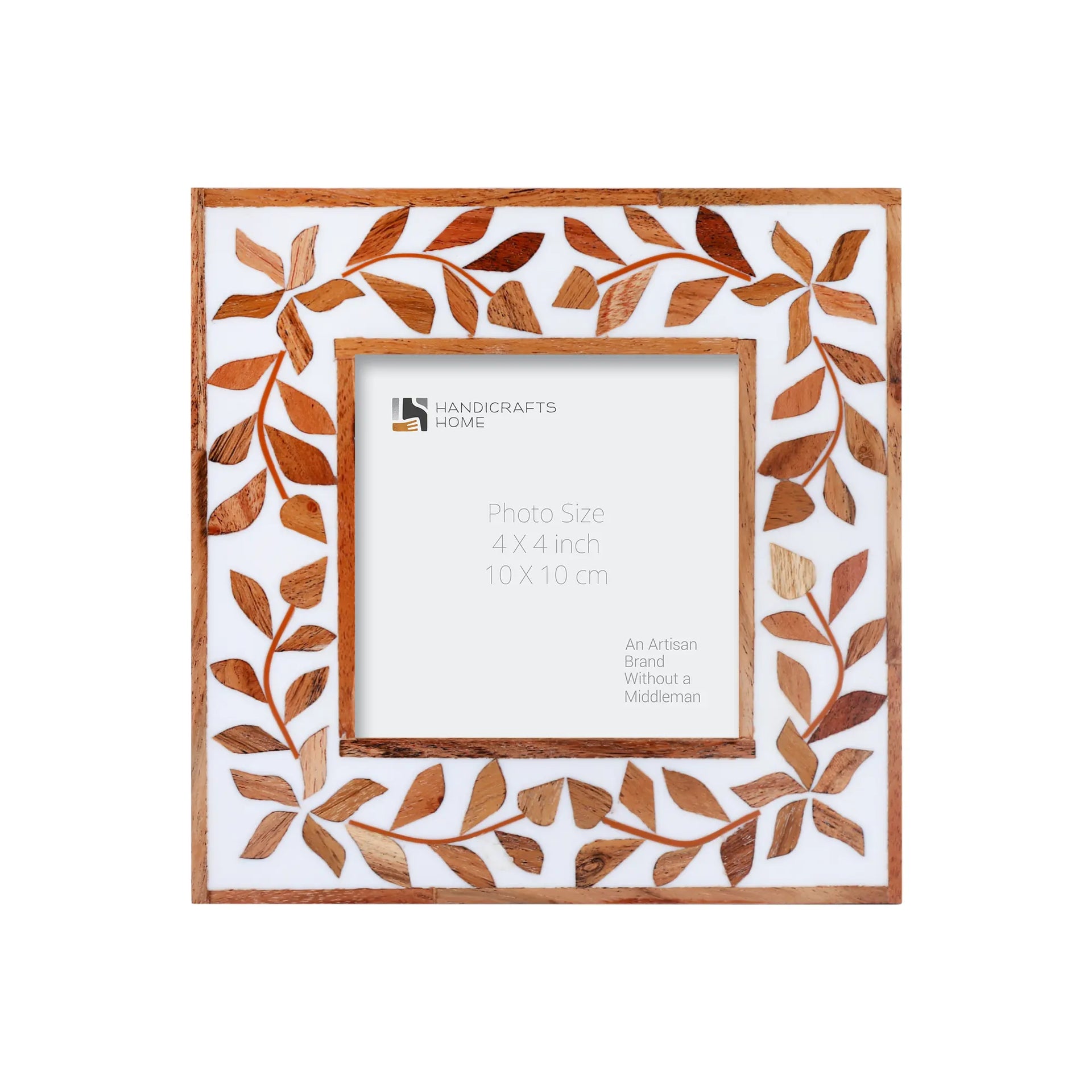 Baby Picture Frames Alhambra Nido Collection Wood & Resin Inlay - 4" x 4"