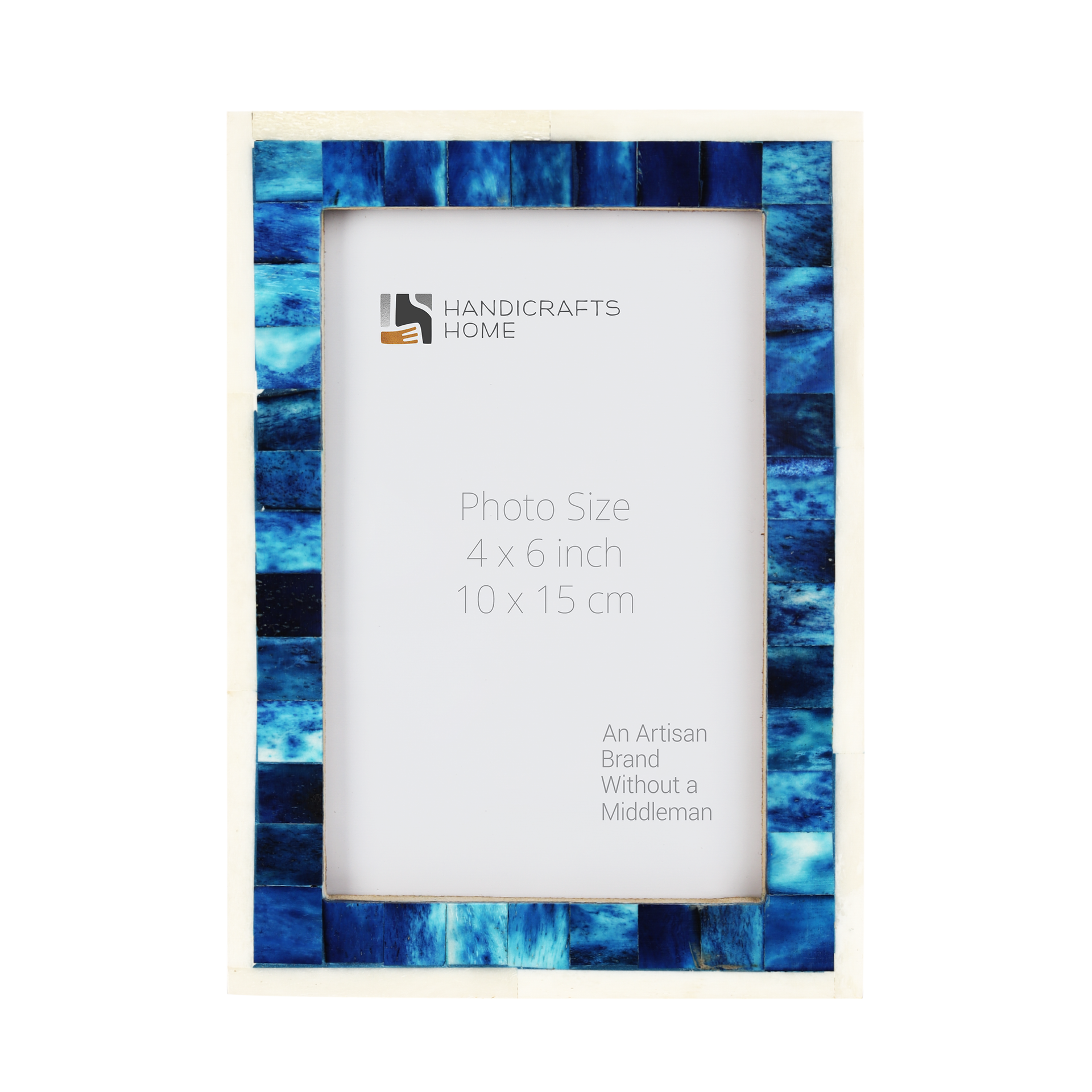 Picture Frame Mosaic Collection Bone Inlay Blue & White – 3 Sizes