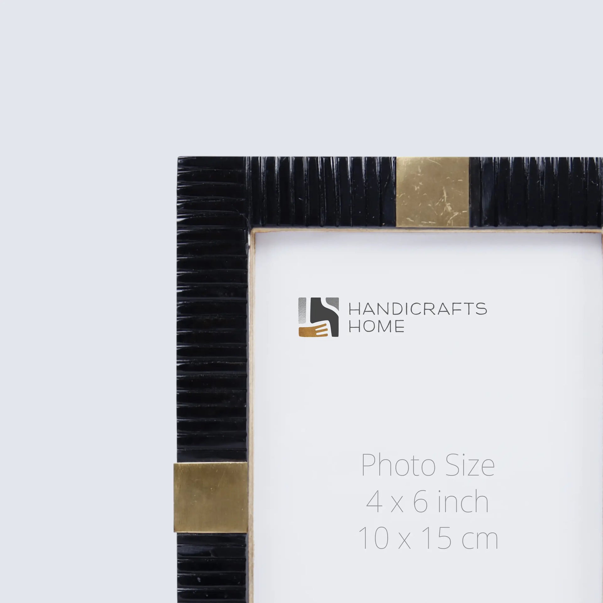 Picture Frame Deco Focus Collection Resin & Brass Inlay Classic Finish – 3 Sizes (Pack of 2)