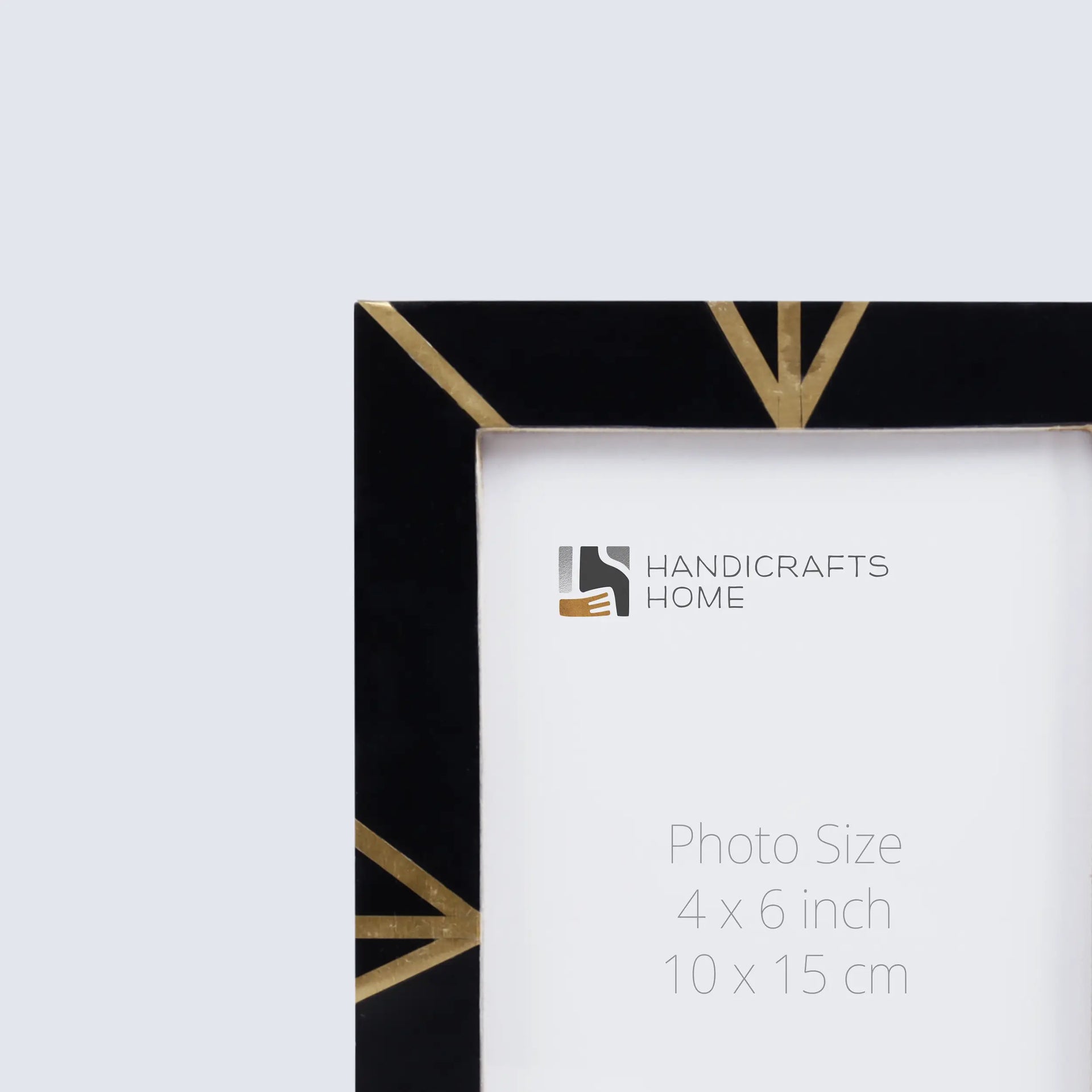 Picture Frame Deco Gatsby Collection Resin & Brass Inlay Classic Black & Gold – 3 sizes (Pack of 2)