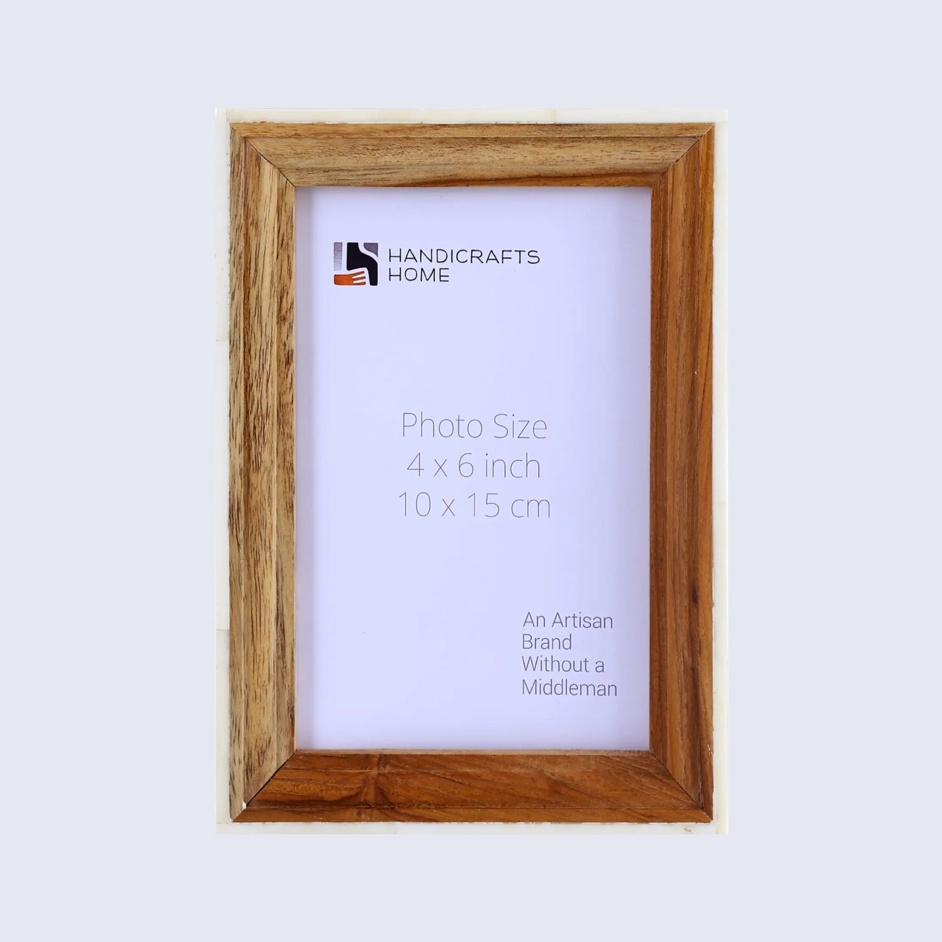Picture Frame Fairground Exhibit Collection Bone Inlay & Wood Natural – 4x6 & 5x7"