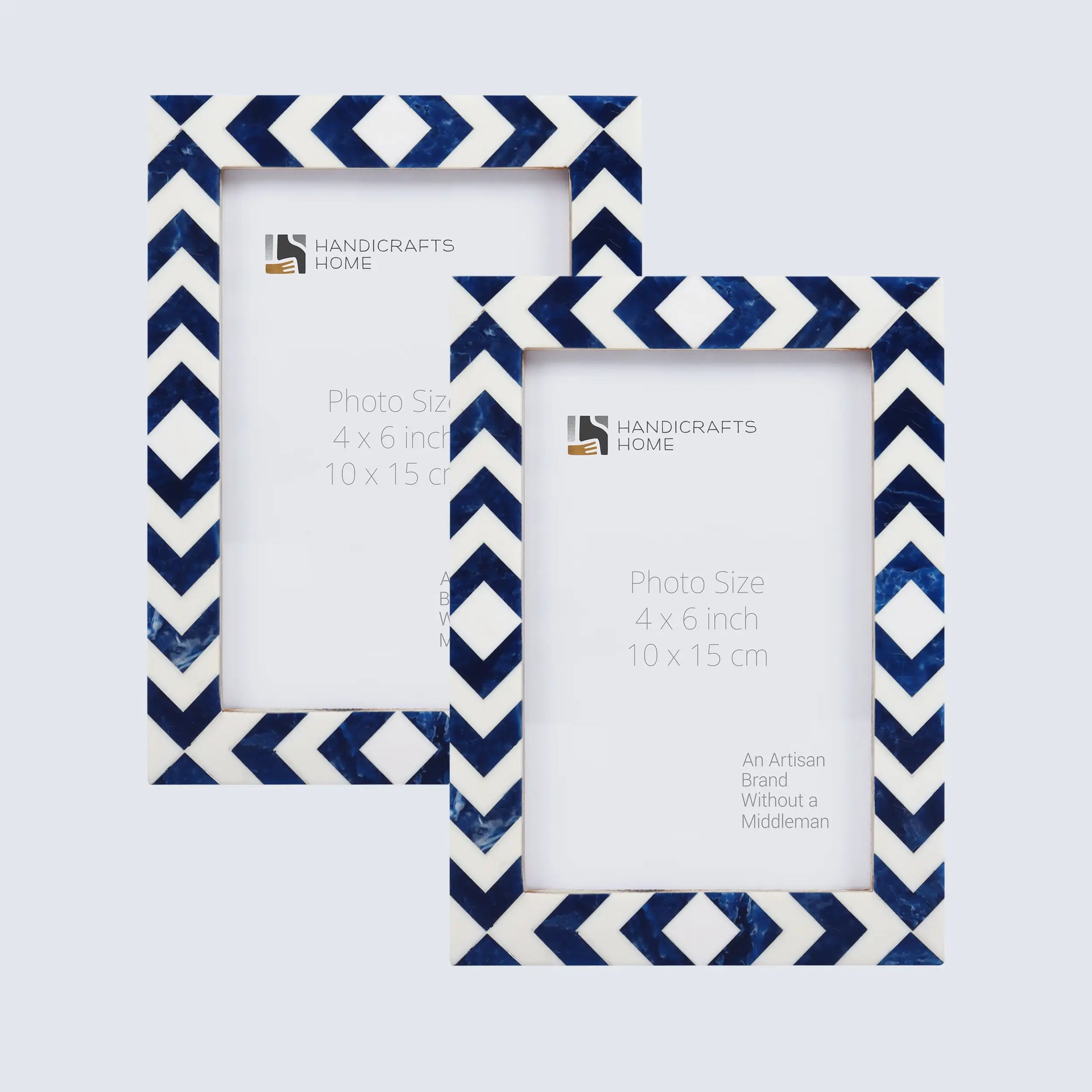 Picture Frame Lisbon Azul Collection Resin Inlay Blue & White – 3 sizes (Pack of 2)