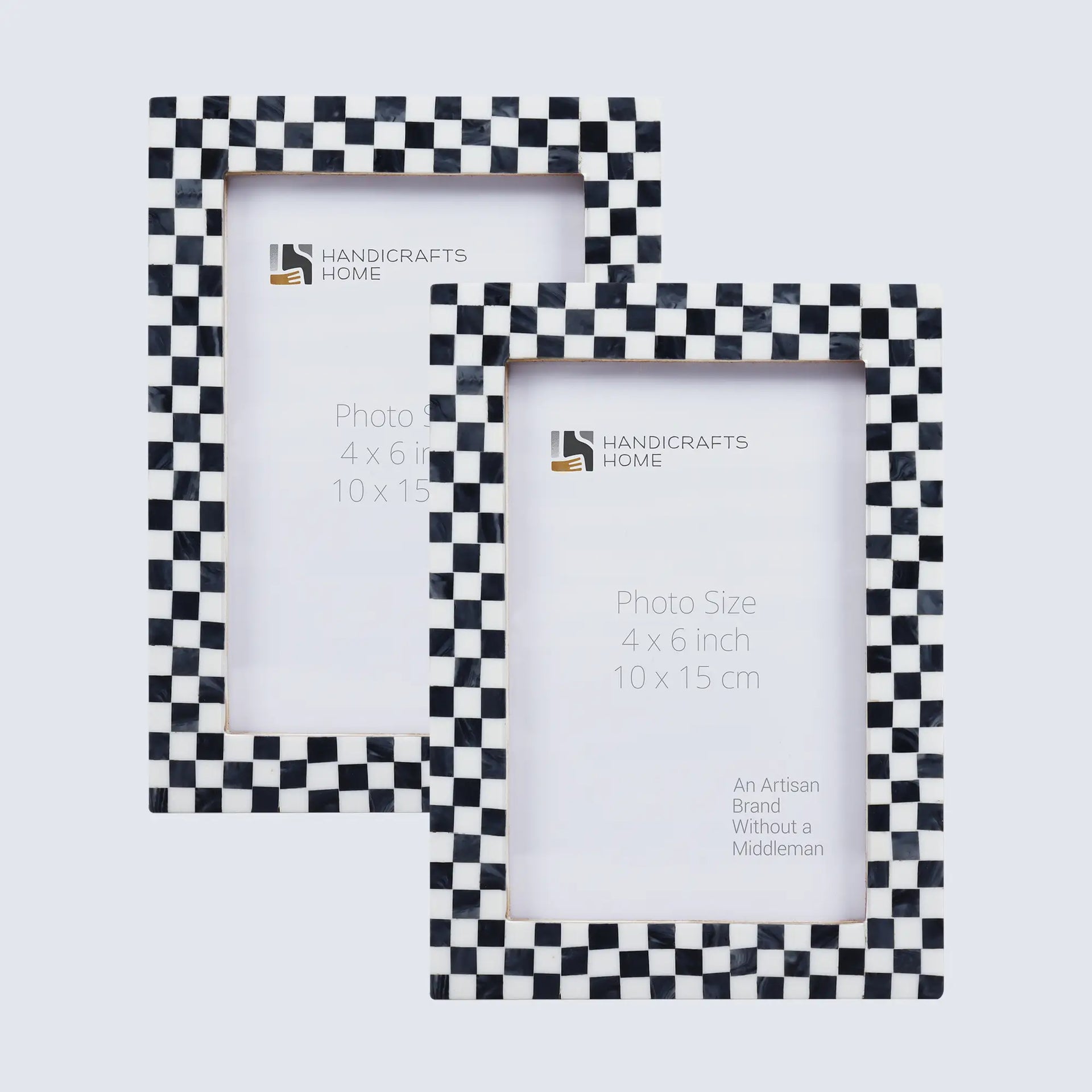 Picture Frame Manhattan Taxi Collection Resin Inlay Black & White – 3 Sizes (Pack of 2)