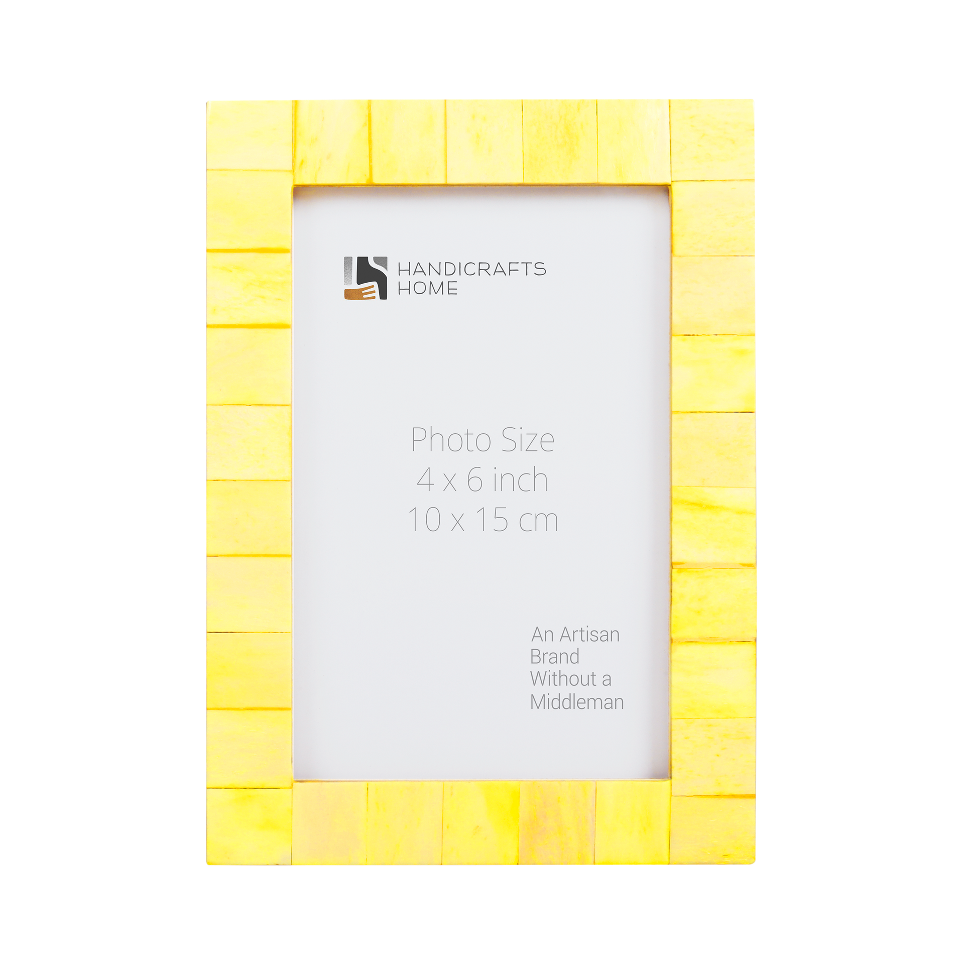 Yellow Picture Frames | Classic Bone Inlay | 4x6 5x7 8x10