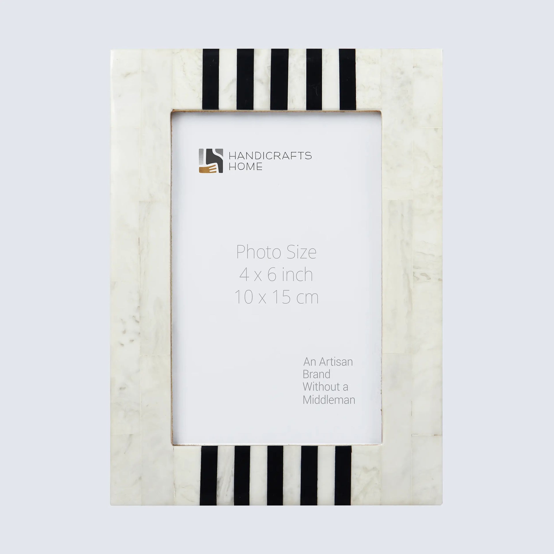 Picture Frame Contour Alto Pattern Collection Resin Inlay White & Black – 4x6, 5x7 & 8x10"