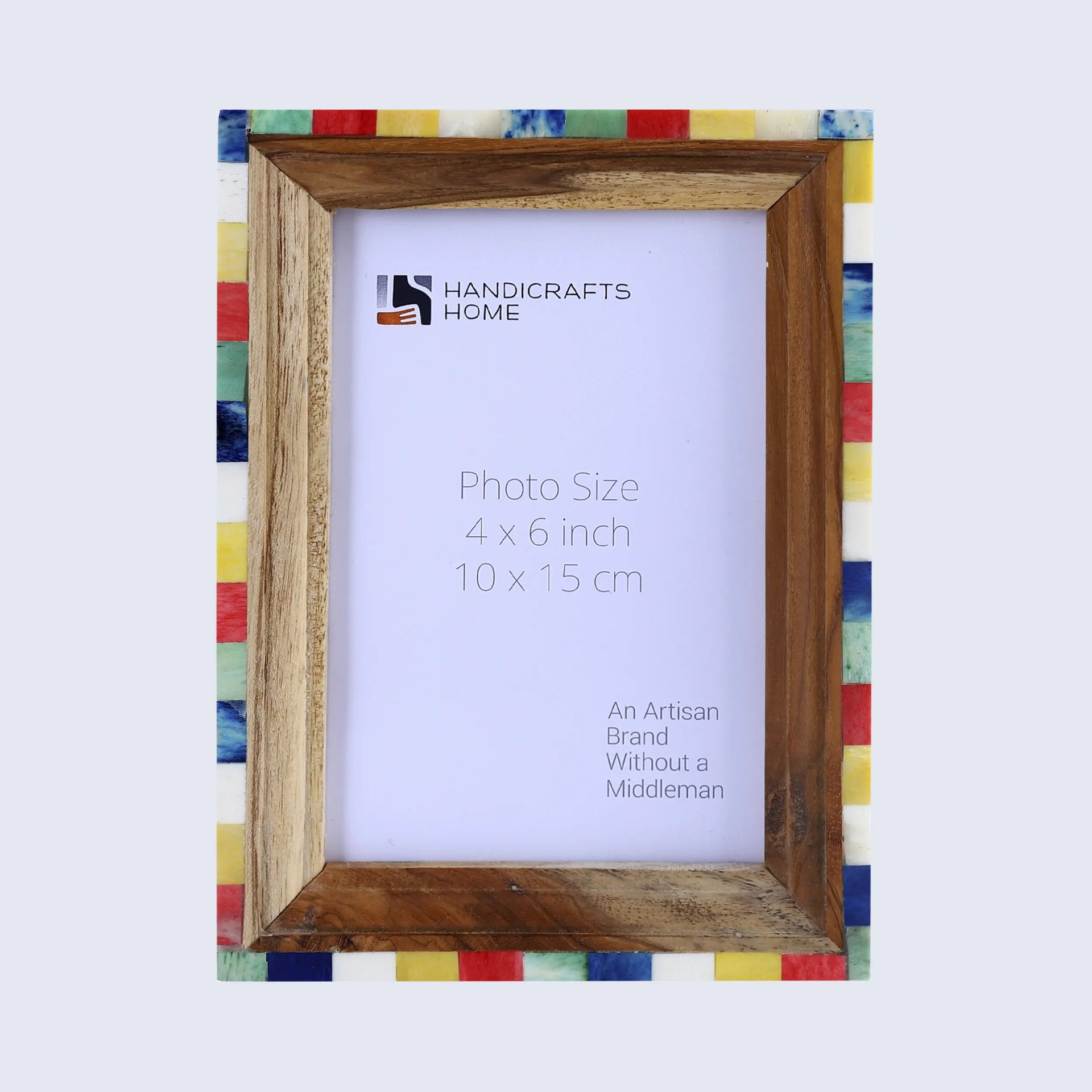 Picture Frame Fairground Circus Collection wood , bone inlay  Multi-Color – 4x6 & 5x7"