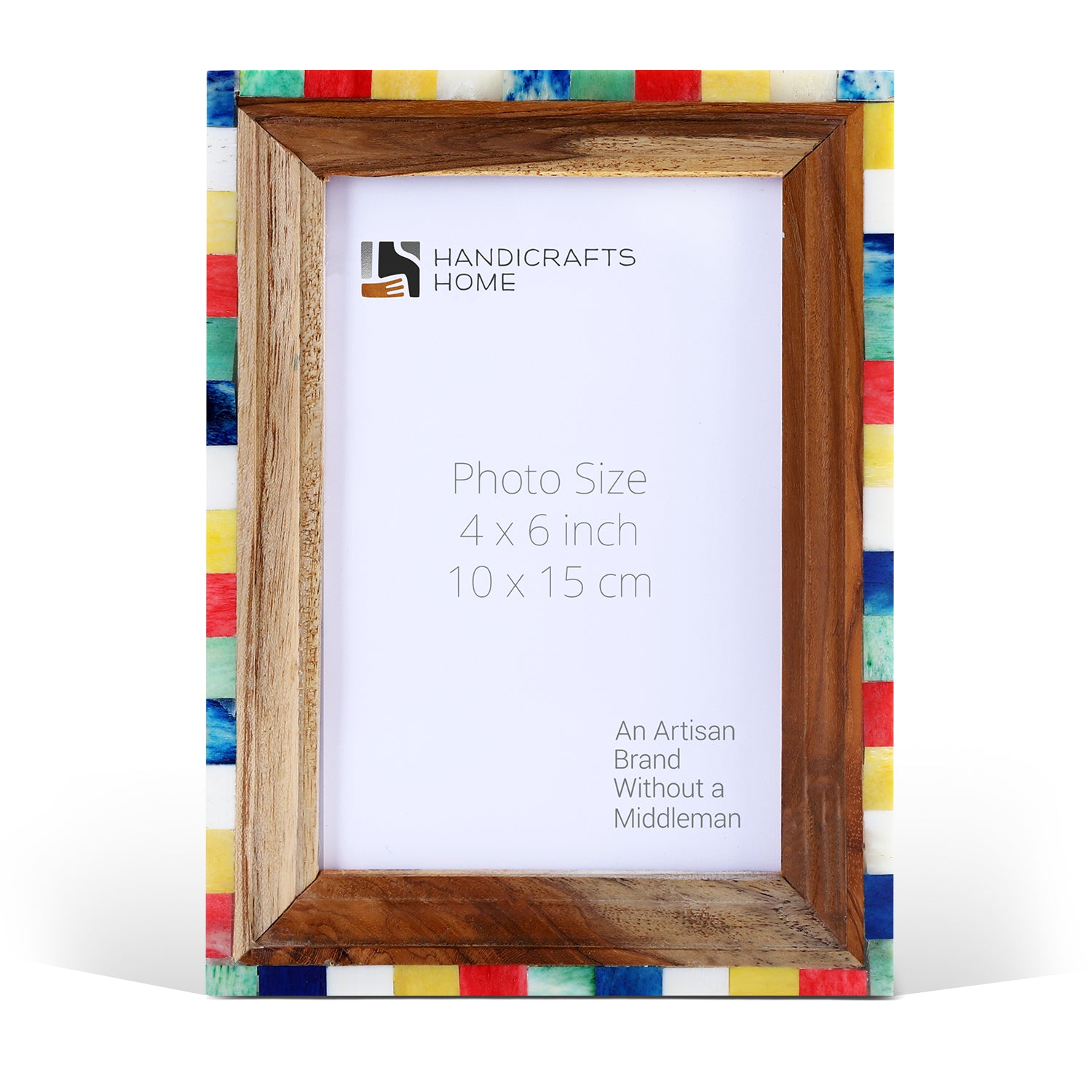 Picture Frame Fairground Circus Collection wood , bone inlay  Multi-Color – 4x6 & 5x7"