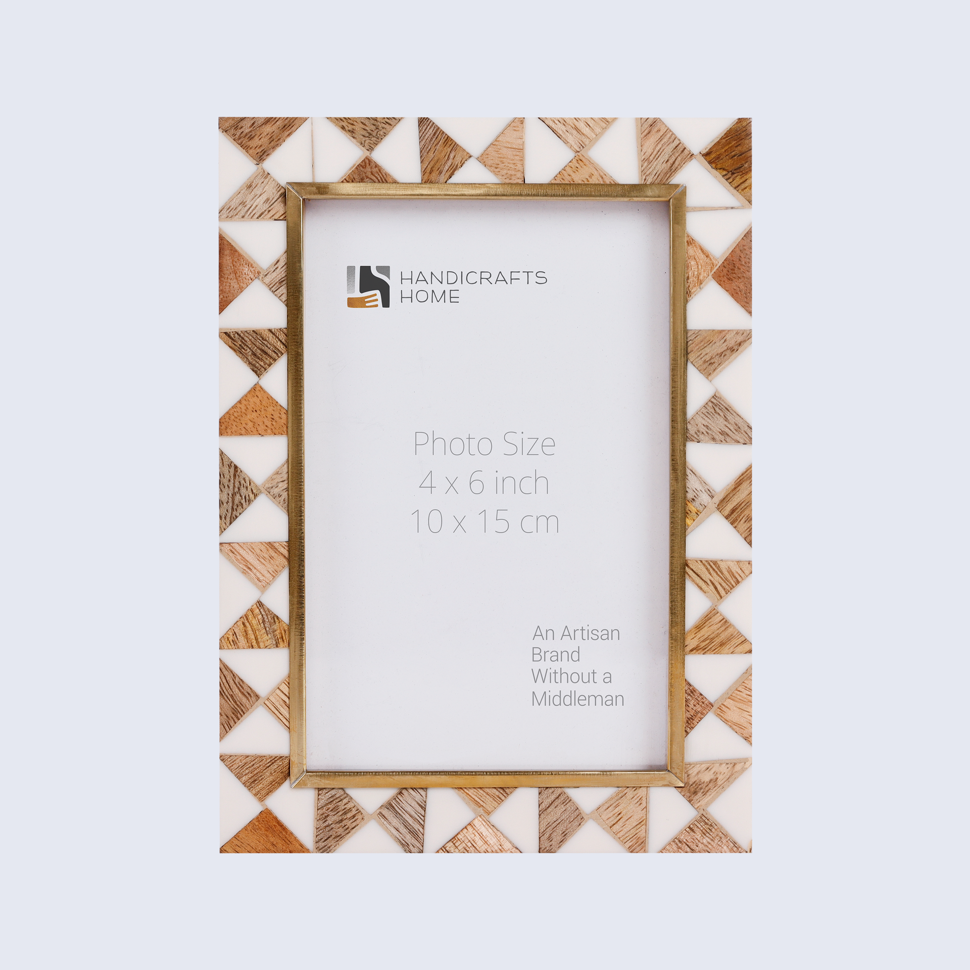 Picture Frames Halo Ivory Collection Wood, Brass & Resin Inlay - 4x6,5x7 & 8x10