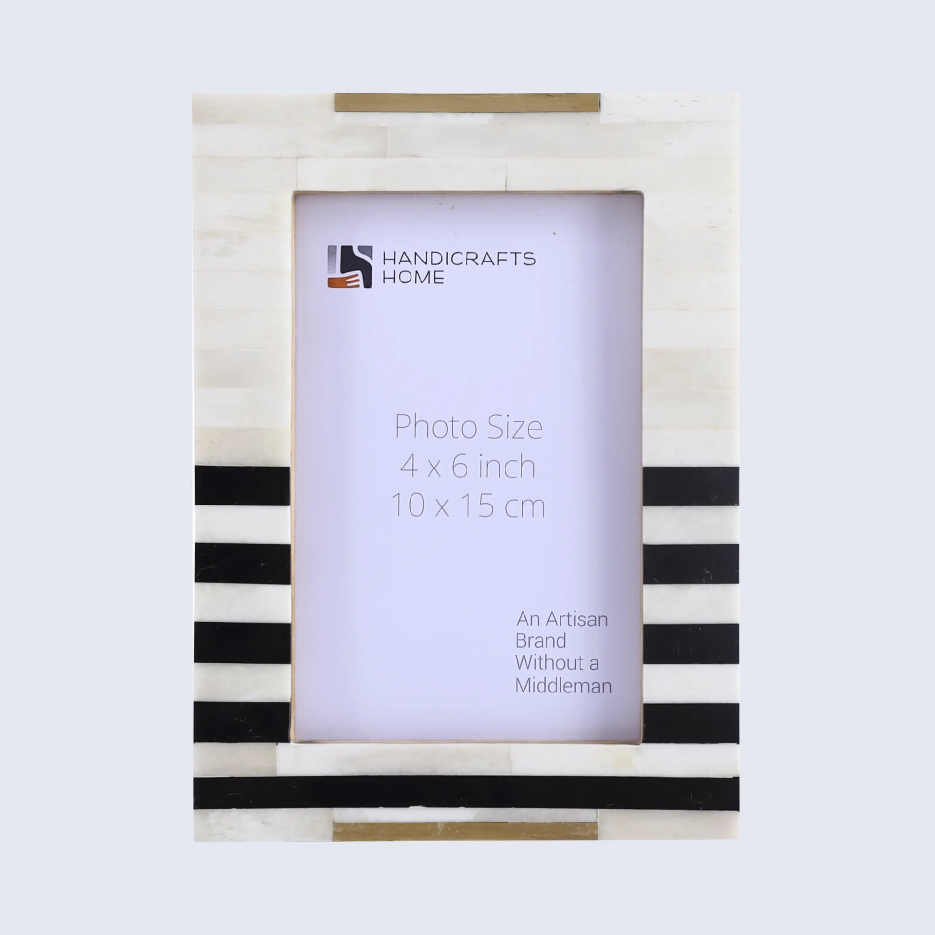 Picture Frames West Coast Naples Collection Bone Resin Inlay Brass Black White 4x6 5x7