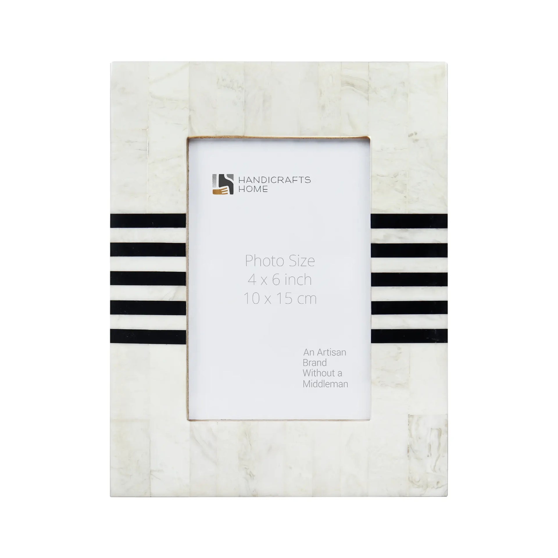 Contour Lado Modern Black & White Resin Inlay Picture Frames