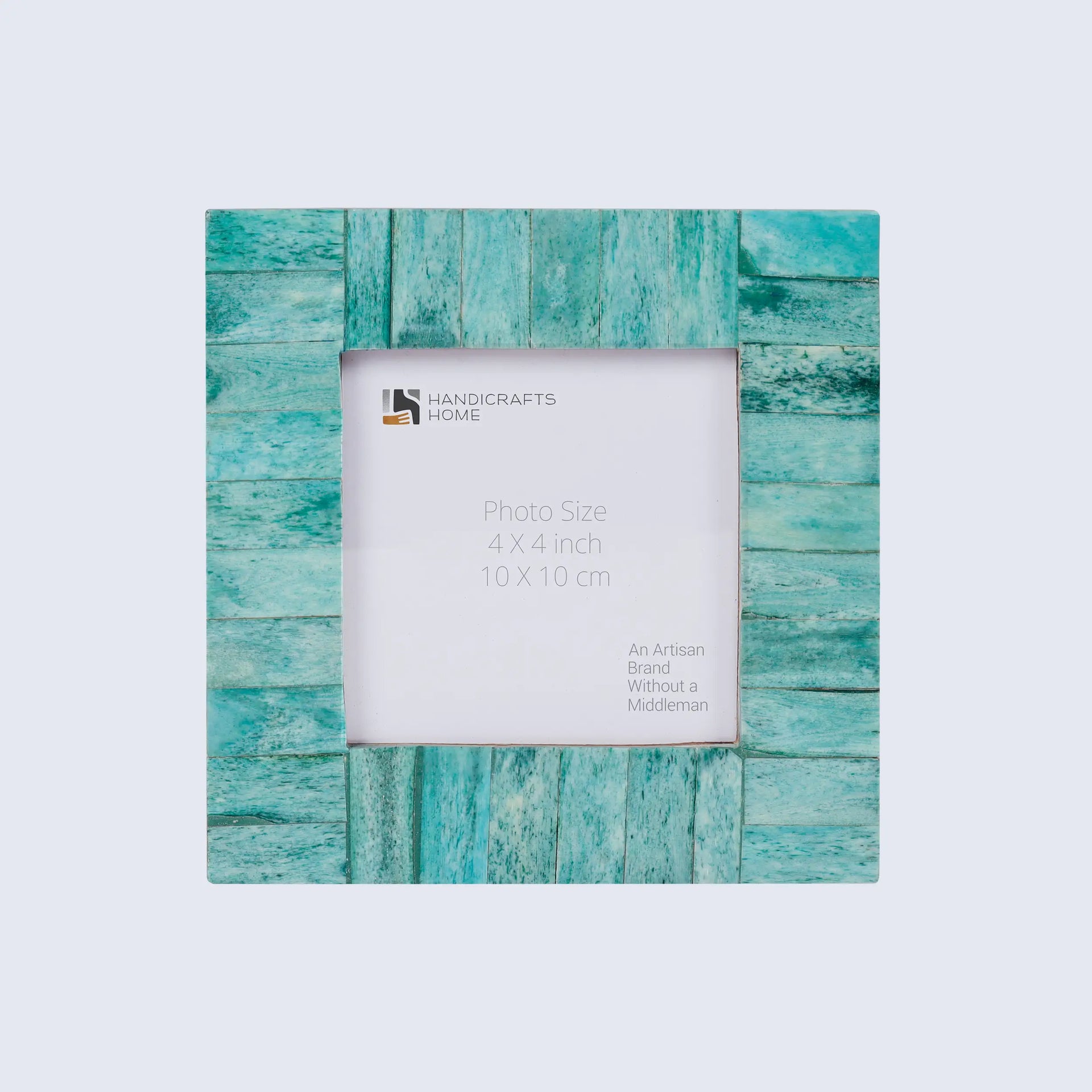 Baby Picture Frame Classic Collection Bone Inlay Green 4x4