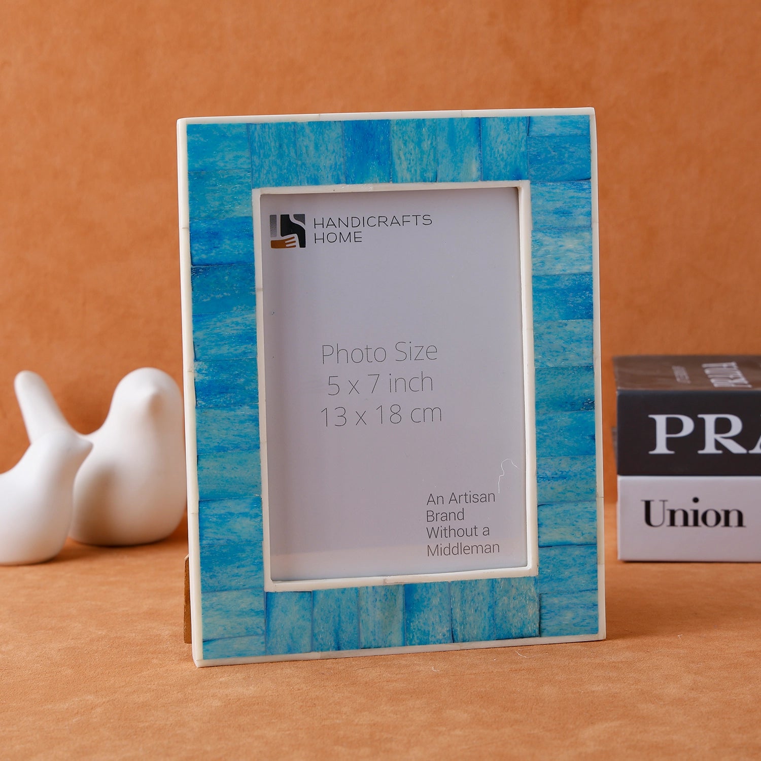 Picture Frame Mosaic Collection Bone Inlay Turquoise – 4x6 & 5x7"