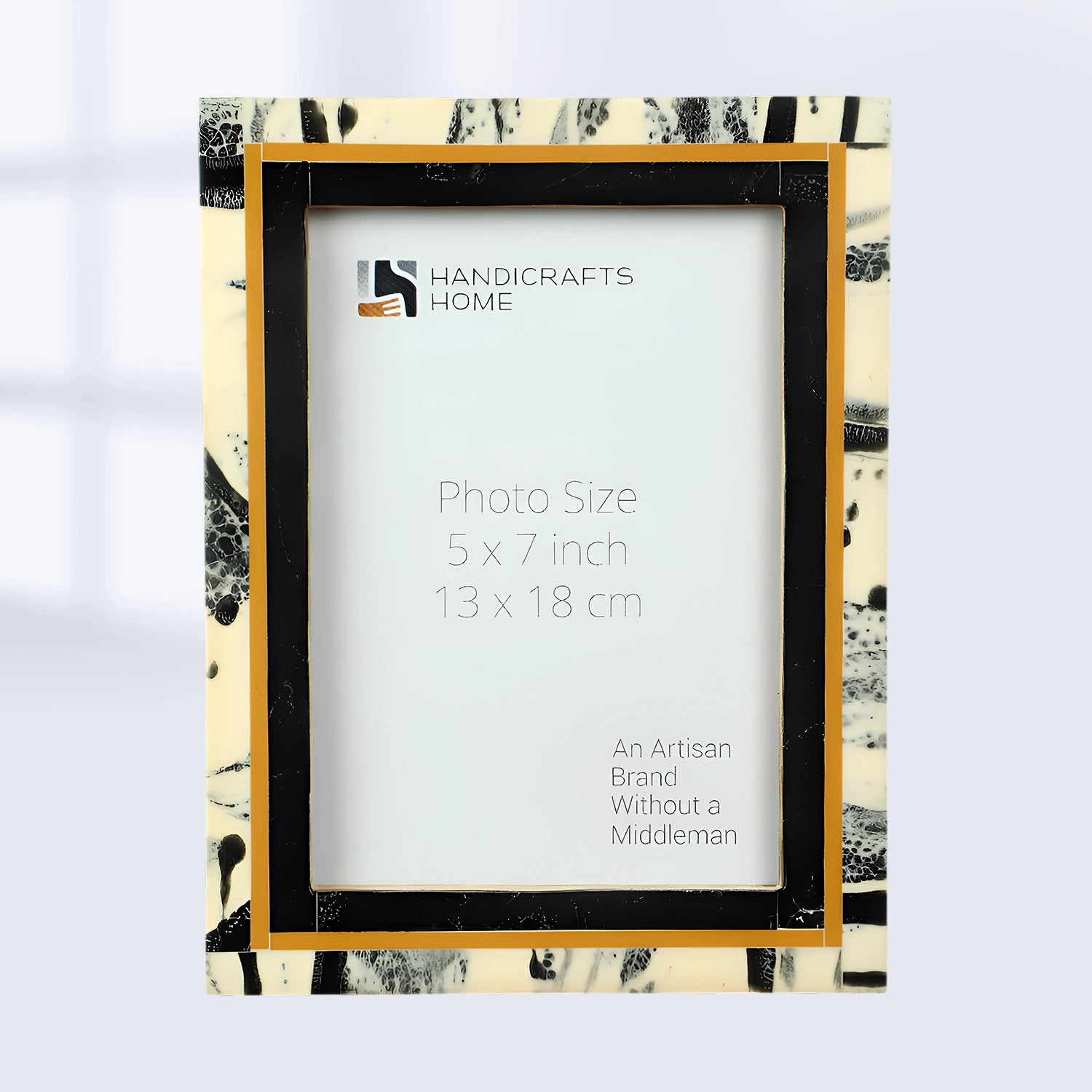 Picture Frames Abstract Ink Art Collection Resin Inlay - Black, 4x6 & 5x7