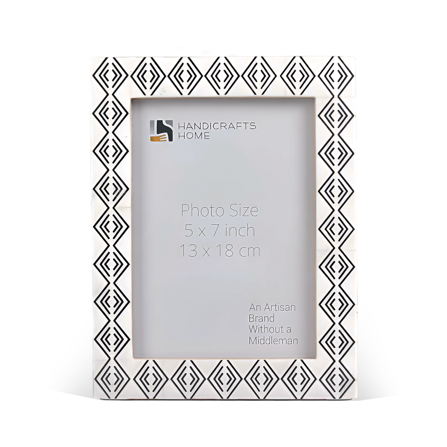 Black White Resin Inlay Diamond Arts Picture Frame 4x6 5x7