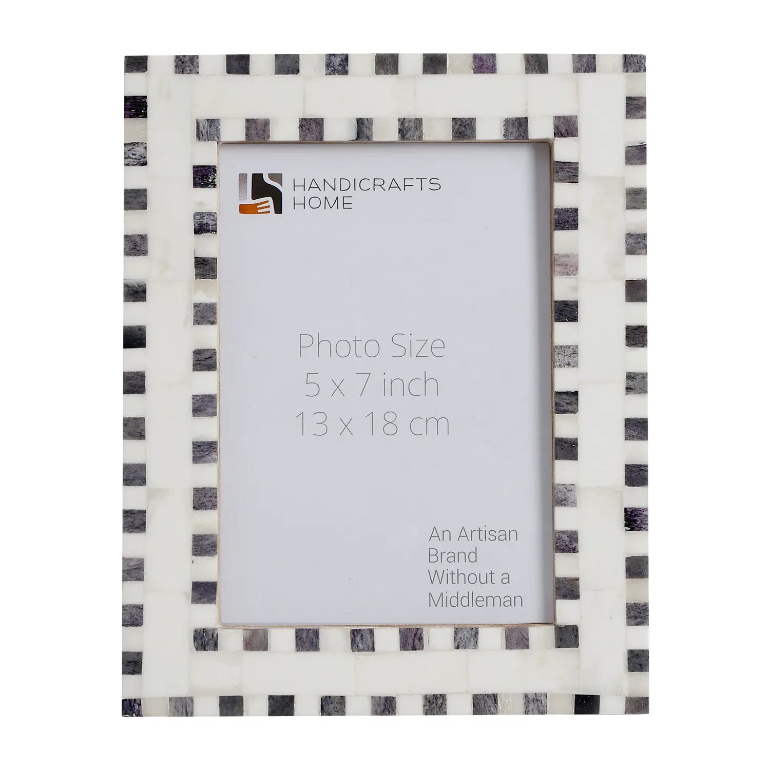 Grey White Bone Inlay Picture Photo Frame size 4x6 & 5x7