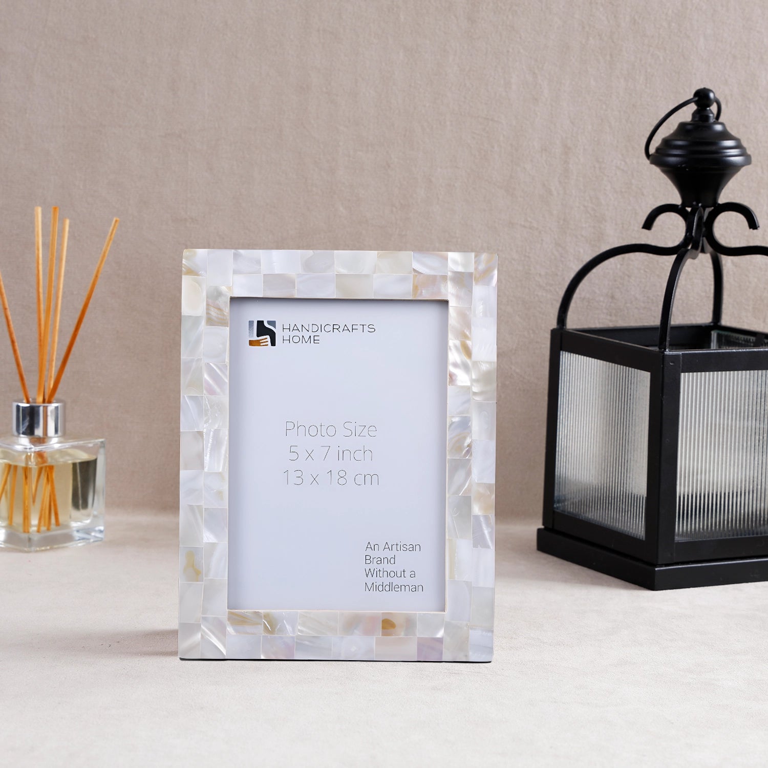 Picture Frame Classic Collection Mother of Pearl & Resin Inlay White – 4x6 & 5x7"