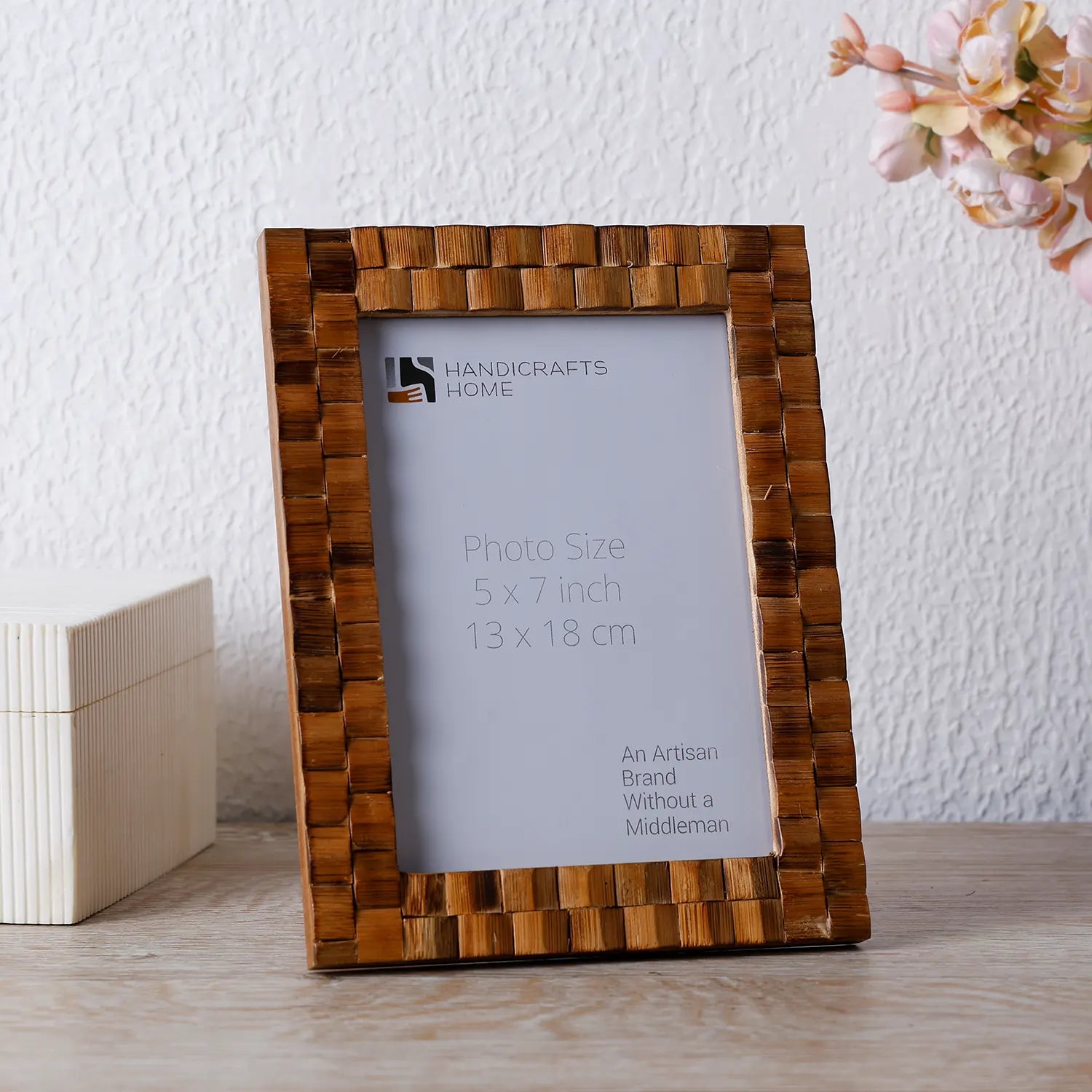 Picture Frames Bamboo Tile Collection Wood Handmade Brown 5x7"
