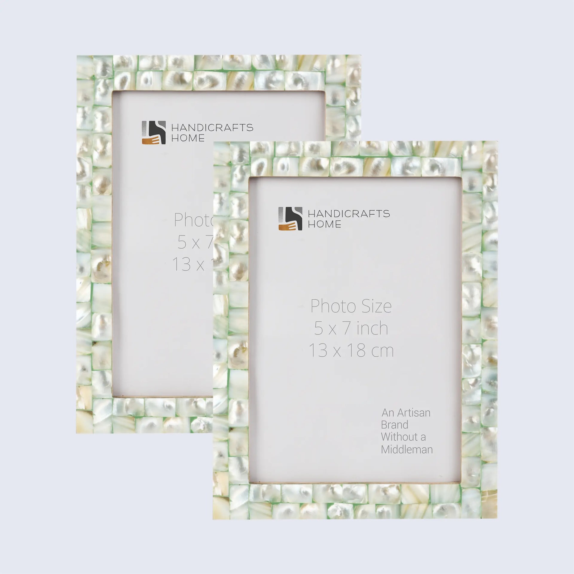 Picture Frame Mother of Pearl Collection Mother of Pearl Green Pack of 2 -3 sizes