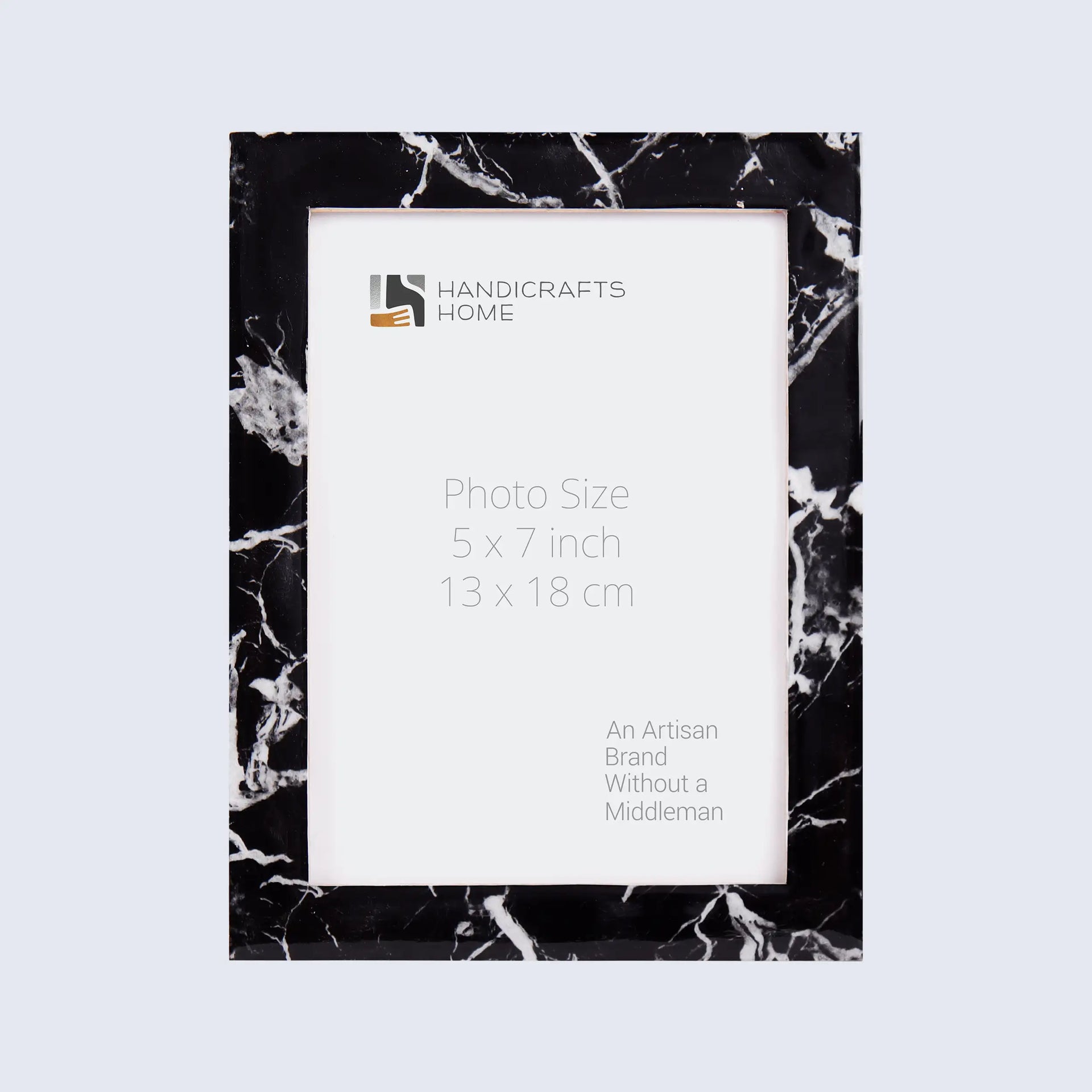 Picture Frame Rare Earth Marble Collection Resin Inlay Black – 3 Sizes
