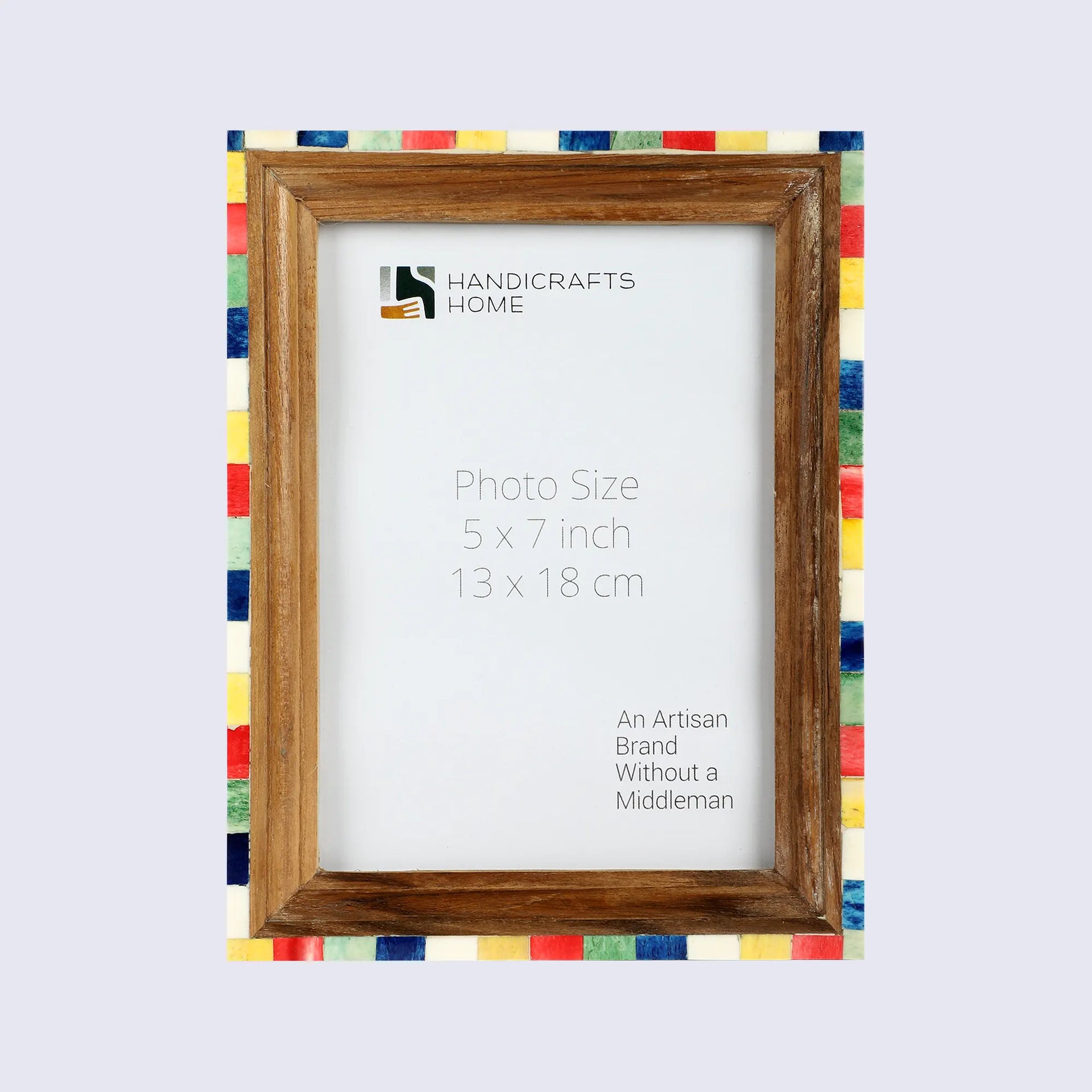Picture Frame Fairground Circus Collection wood , bone inlay  Multi-Color – 4x6 & 5x7"