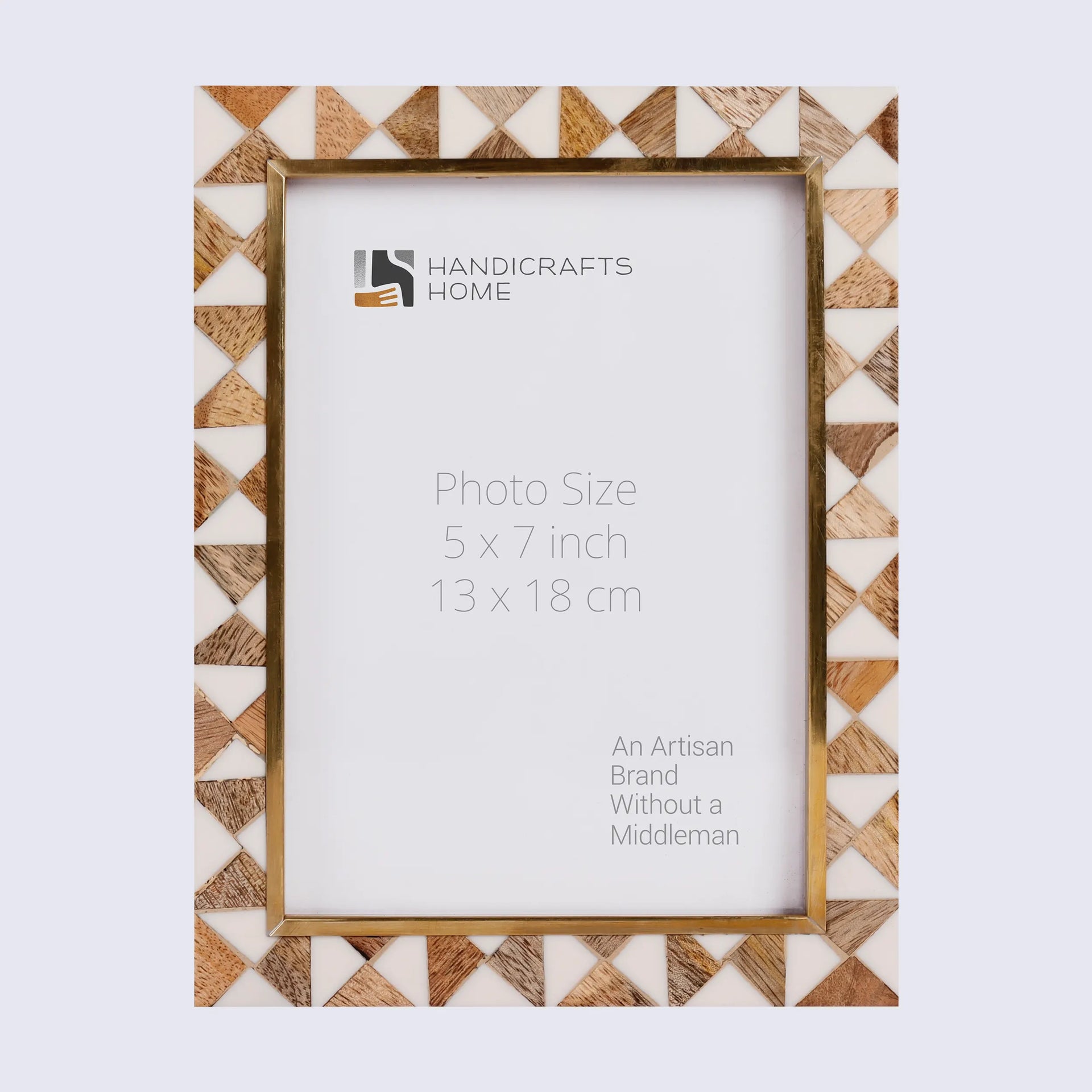 Picture Frames Halo Ivory Collection Wood, Brass & Resin Inlay - 4x6,5x7 & 8x10