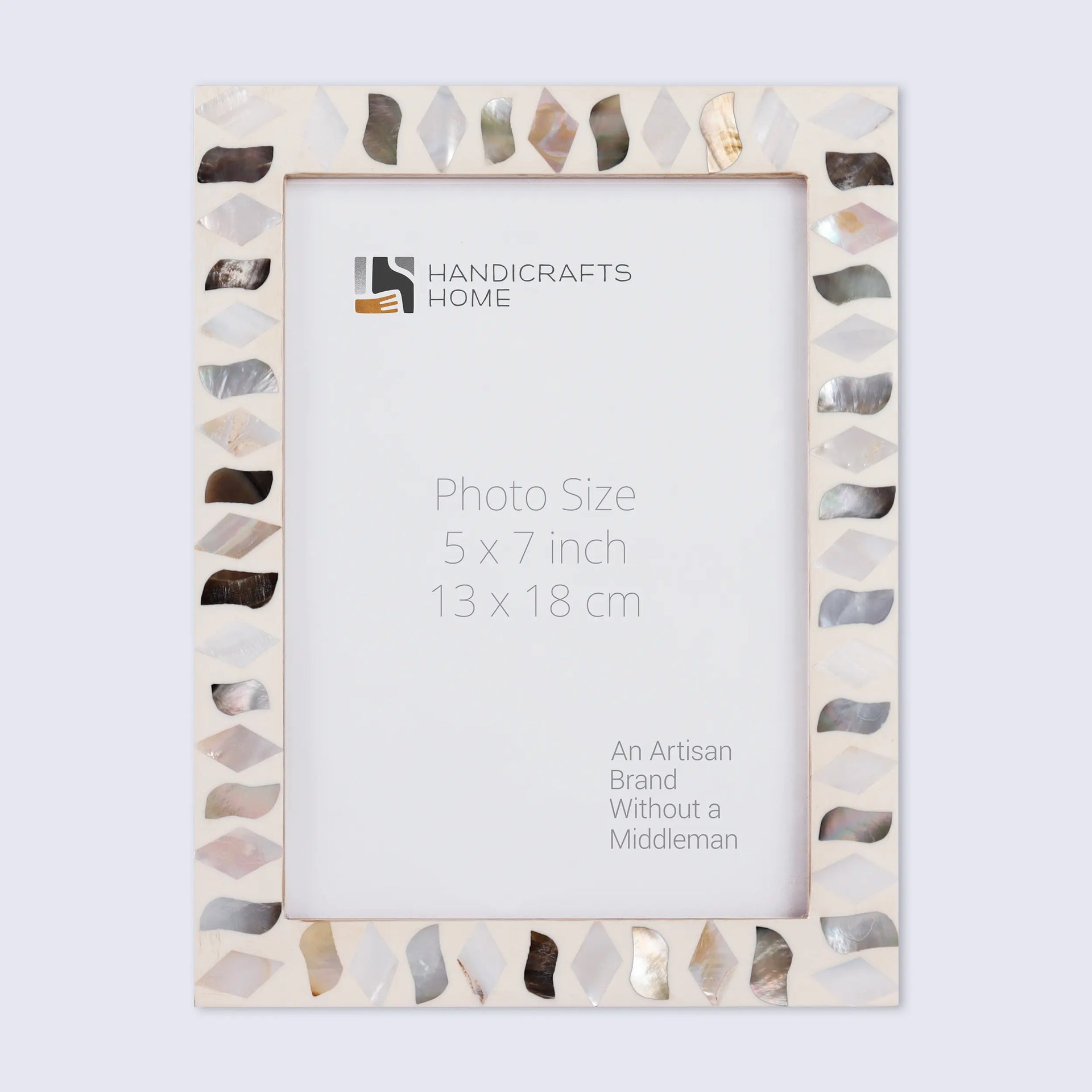 Picture Frames Pearlescent Fossil Collection Mother of Pearl Resin White 3 Sizes
