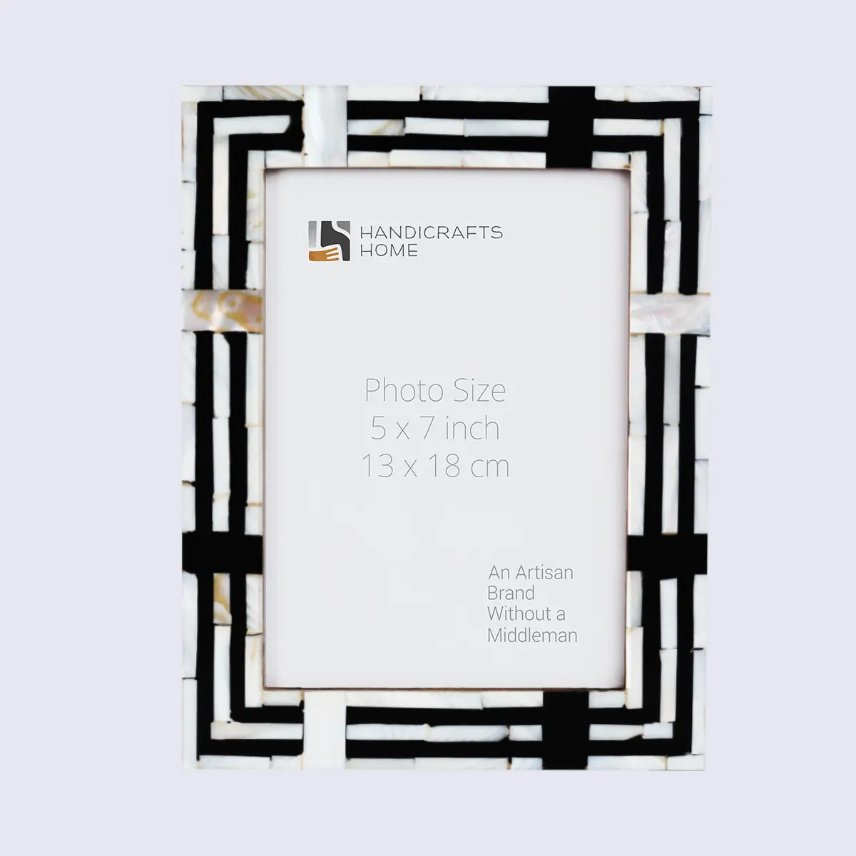Picture Frames Pearlescent Motif Pattern Collection Mother of Pearl Resin Inlay Black 3 Sizes