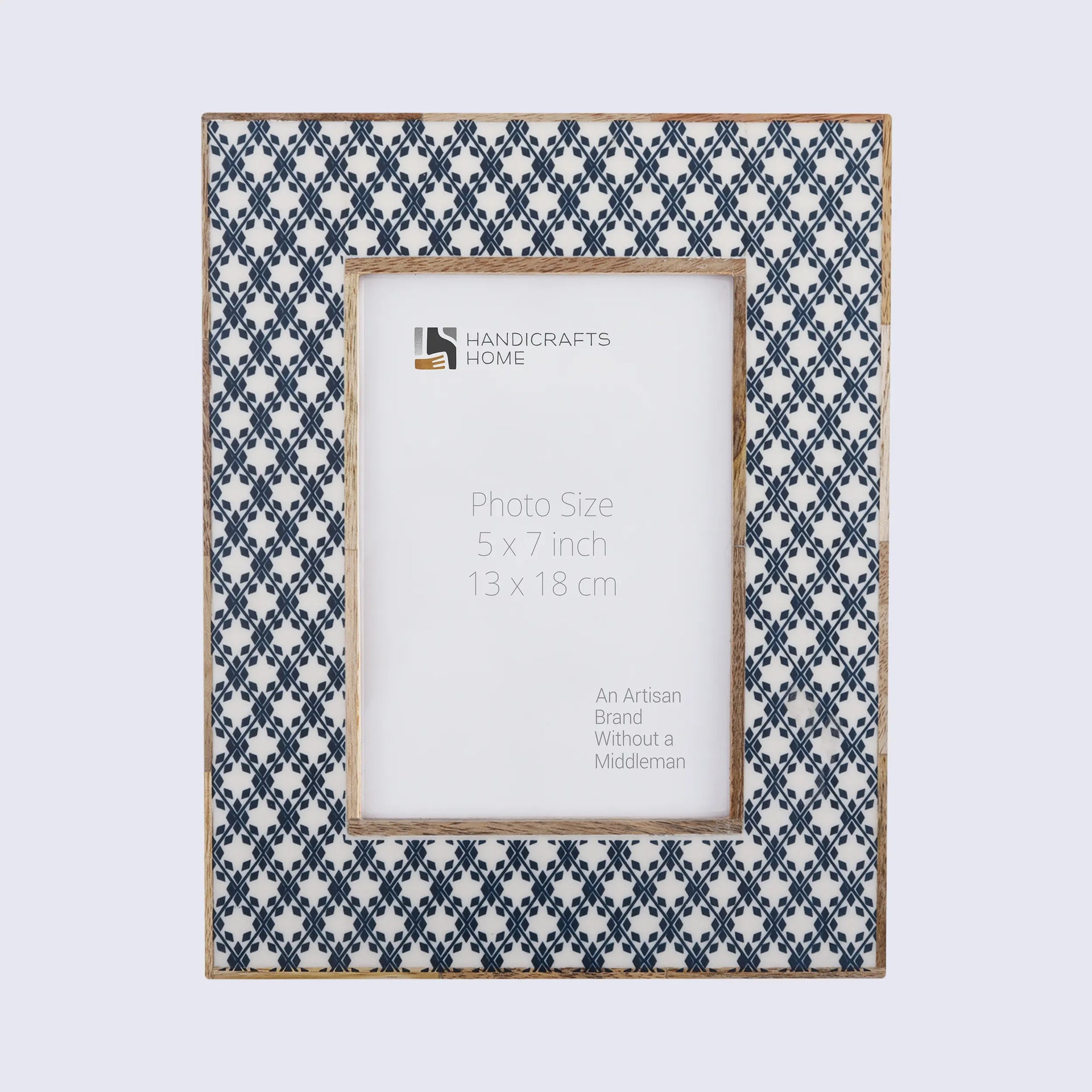 Rhythm Diamond Picture Frame Blue Resin Inlay 4x6 5x7 8x10