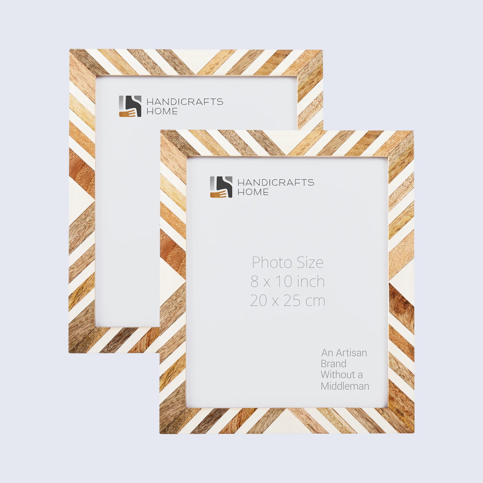 Picture Frame Marquet Chevron Collection Resin Inlay Multi Size Pack of 2 -3 Sizes