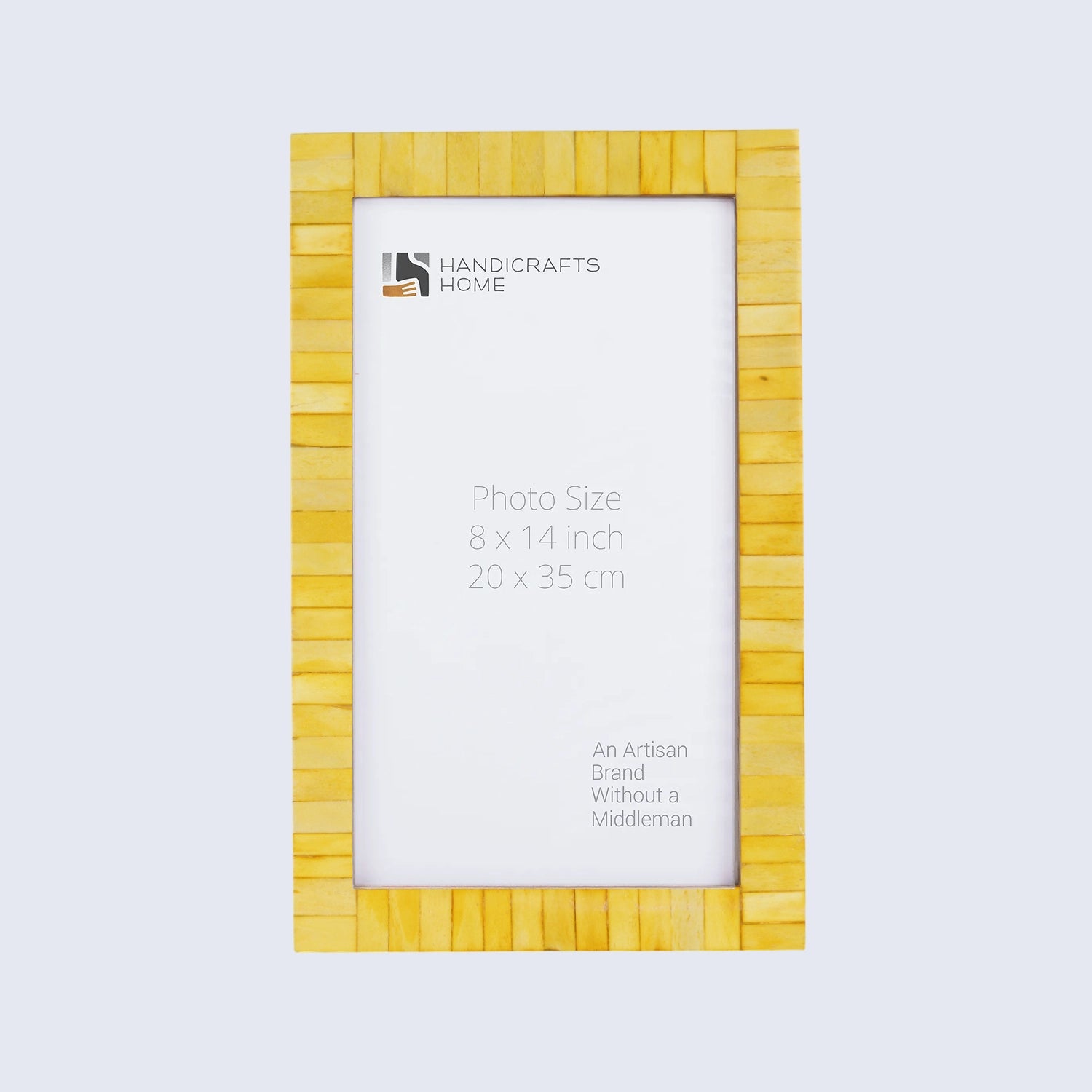 Yellow Bone Inlay Picture Frame Linear Pattern 8x14