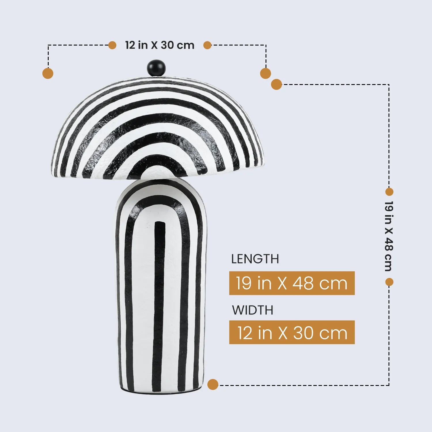table lamp 12x19 black strip modern bedside lamp