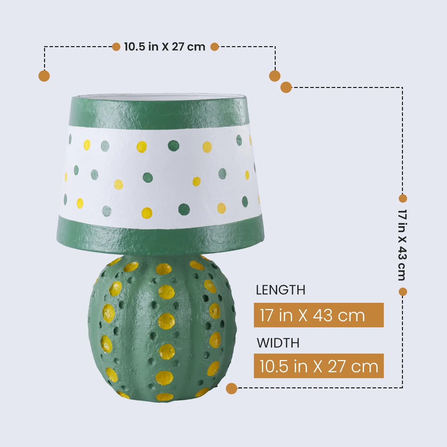 table lamp 10 5x17 cact polka modern bedside lamp 1