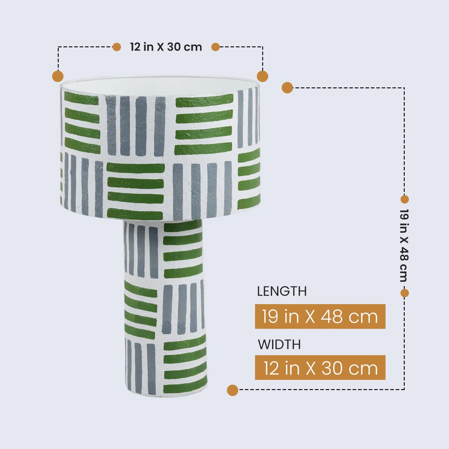 table lamp 12x19 geo grey modern bedside lamp 1
