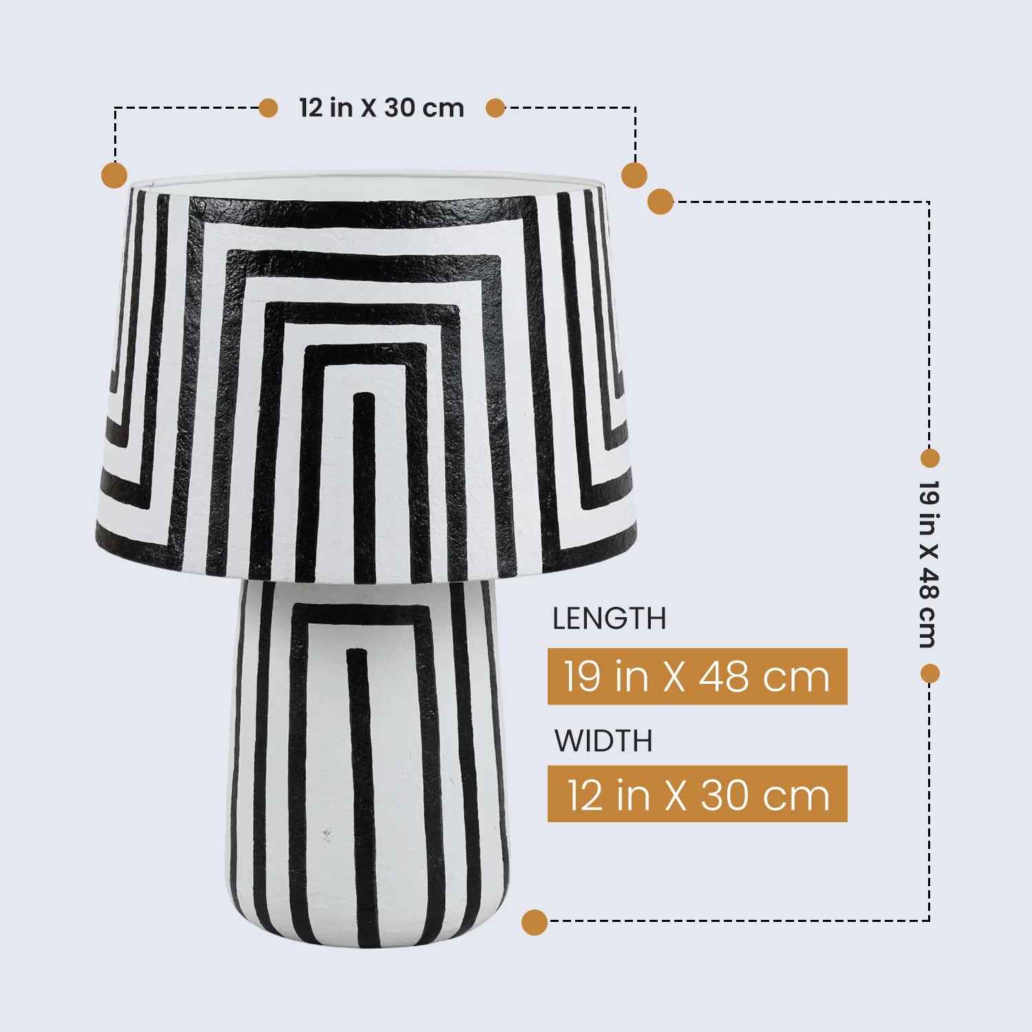 table lamp 12x19 optic strip modern bedside lamp-1