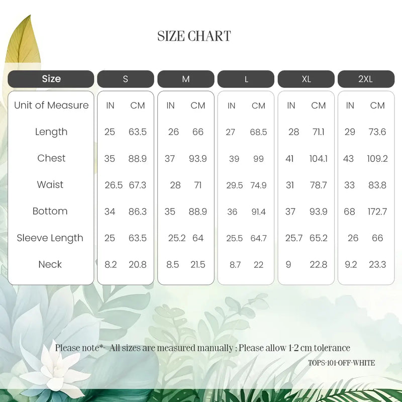 Size Chart for tonal embroidered peplum top with v neckline s to 2xl