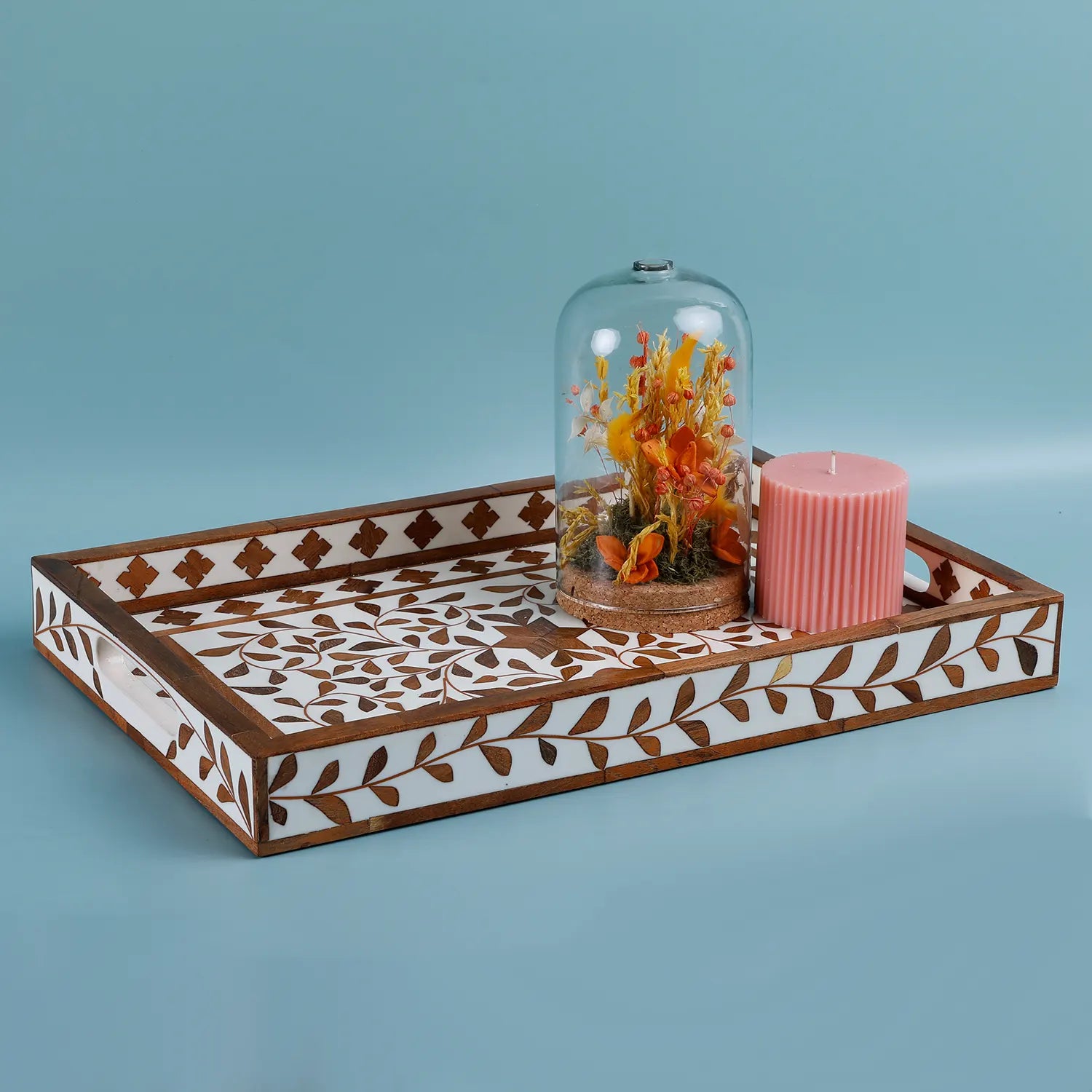Alhambra El Plato Decorative Tray 17x11 Coffee Table Ottoman