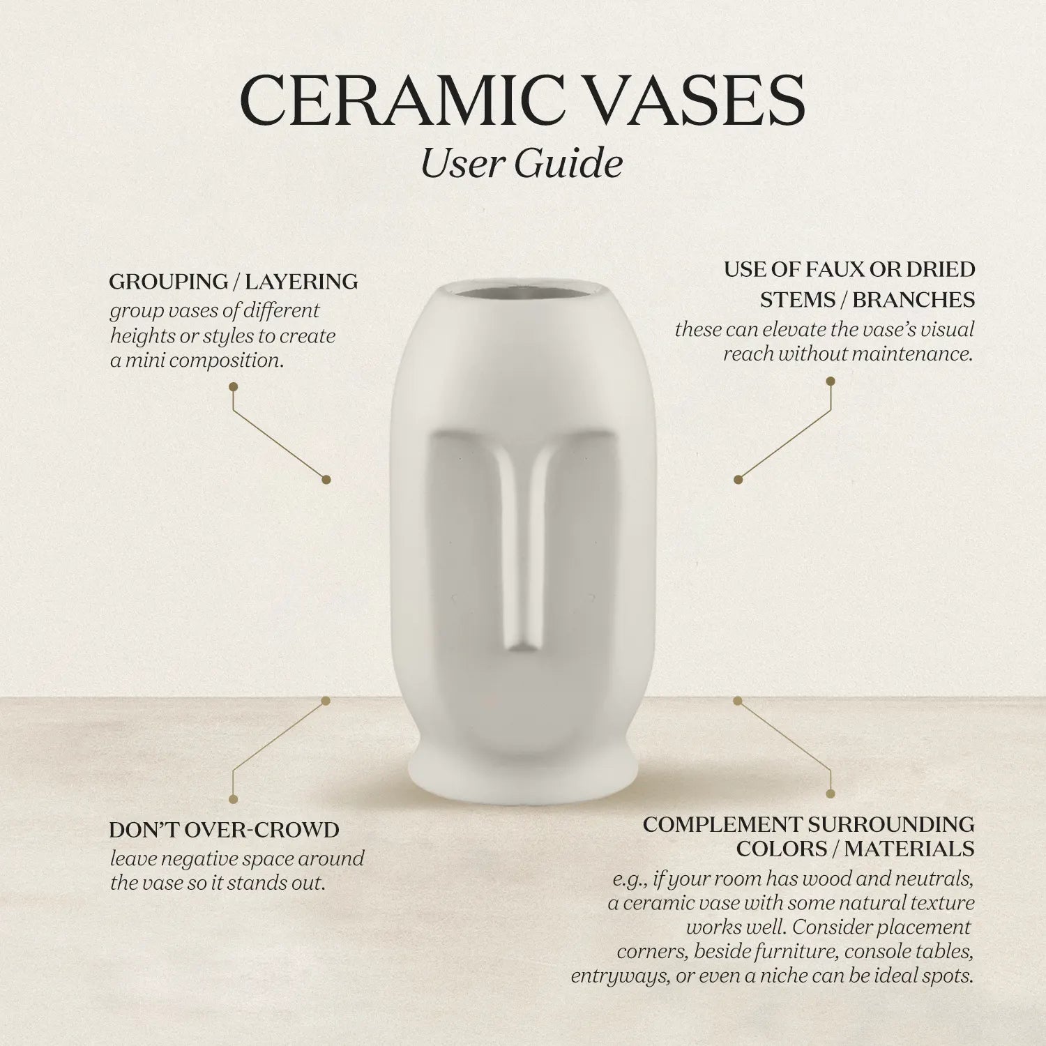 Ceramic Vase Set of 2 Oval Duo Face Pattern – Matte White & Black